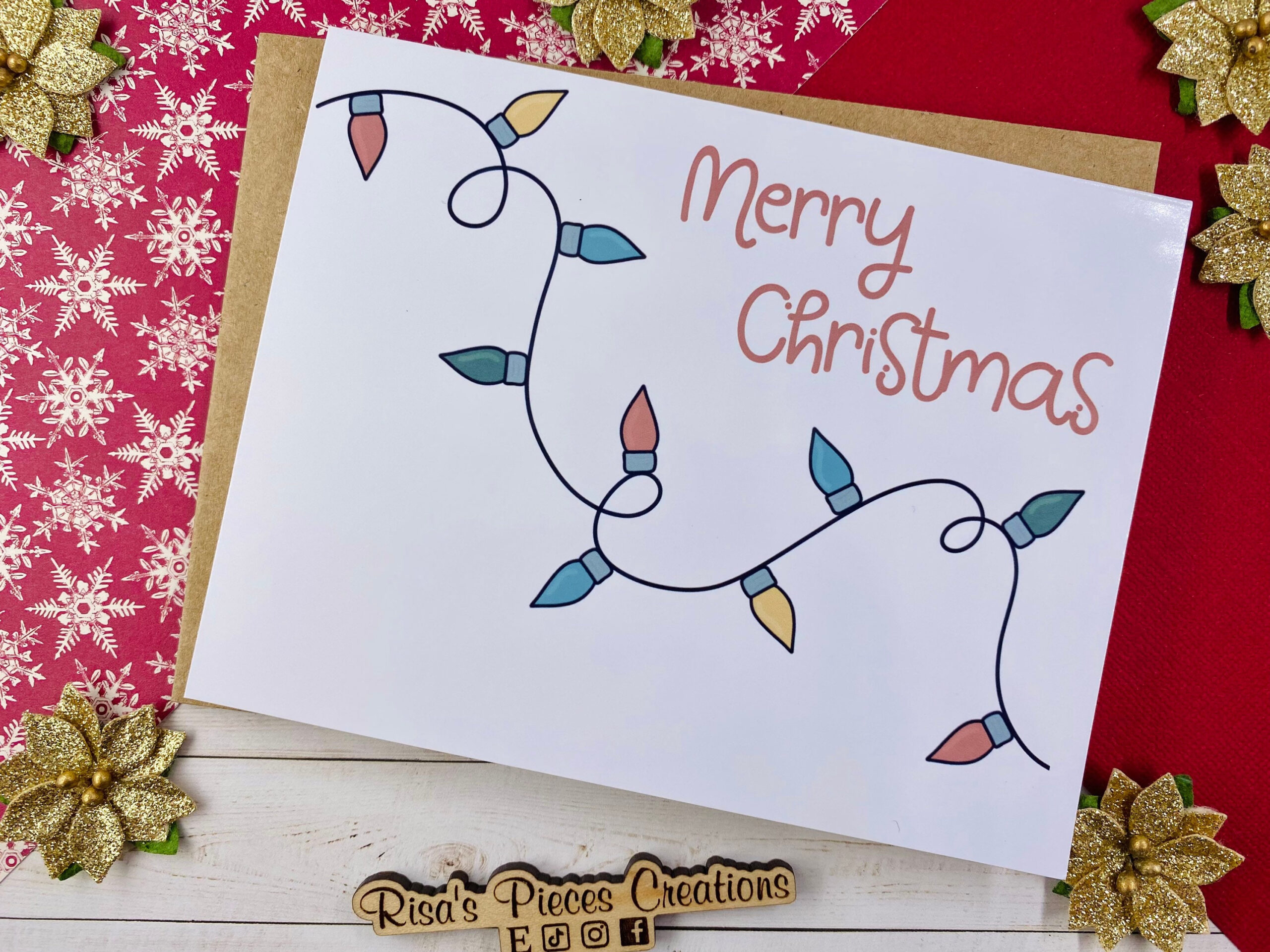 Glossy Christmas Lights Card, Christmas Card, Holiday Greeting, Seasonal Cards, Merry Christmas, Cute Christmas Card, Holiday Lights with regard to Pictures of Christmas Cards