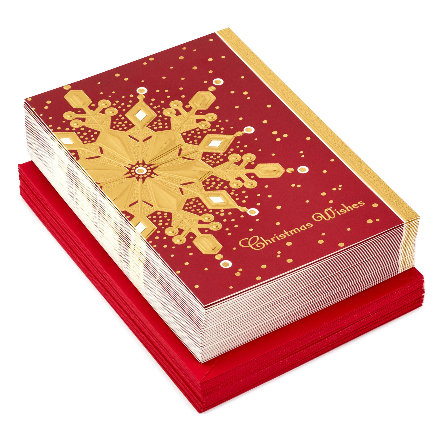 Gold Foil Snowflake Boxed Christmas Cards, Pack Of 40 - Boxed pertaining to Hallmark Boxed Christmas Cards