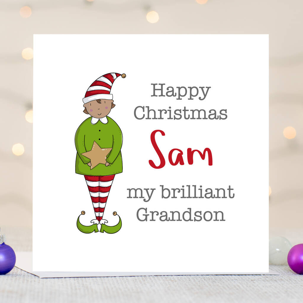 Grandson Personalised Christmas Cardslice Of Pie Designs intended for Christmas Cards Sam&amp;amp;#039;s