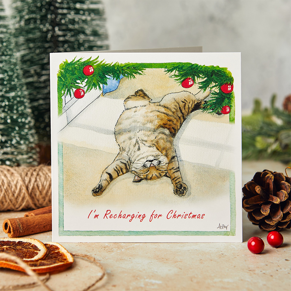 I&amp;#039;M Recharging For Christmas 10 Cards regarding Christmas Cards With Cats