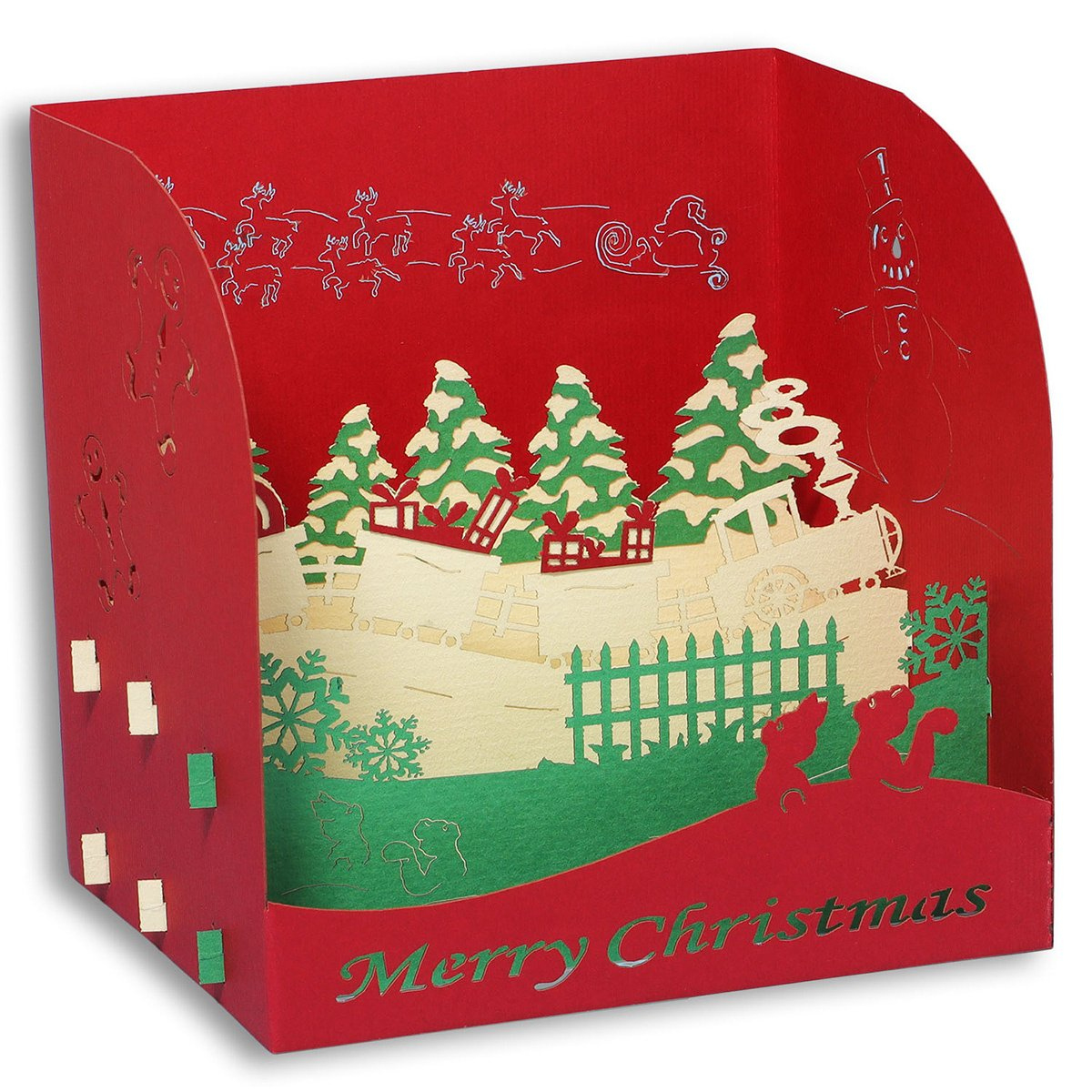 Linpopup® Christmas Card Christmastrain in Boxes Of Christmas Cards