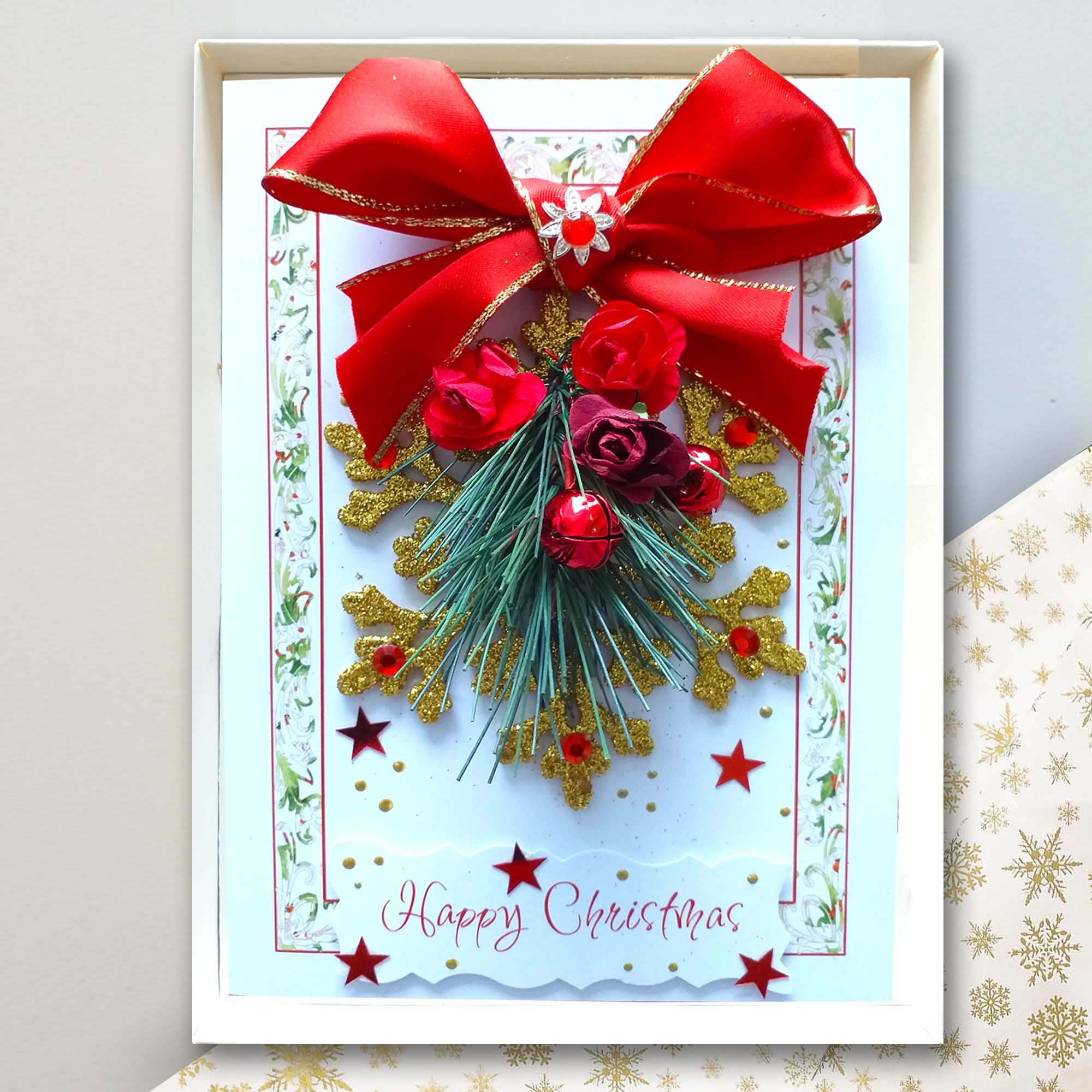 Luxury Handmade Christmas Card : Happy Christmas Boxed 5 X 7 pertaining to Luxury Boxed Christmas Cards