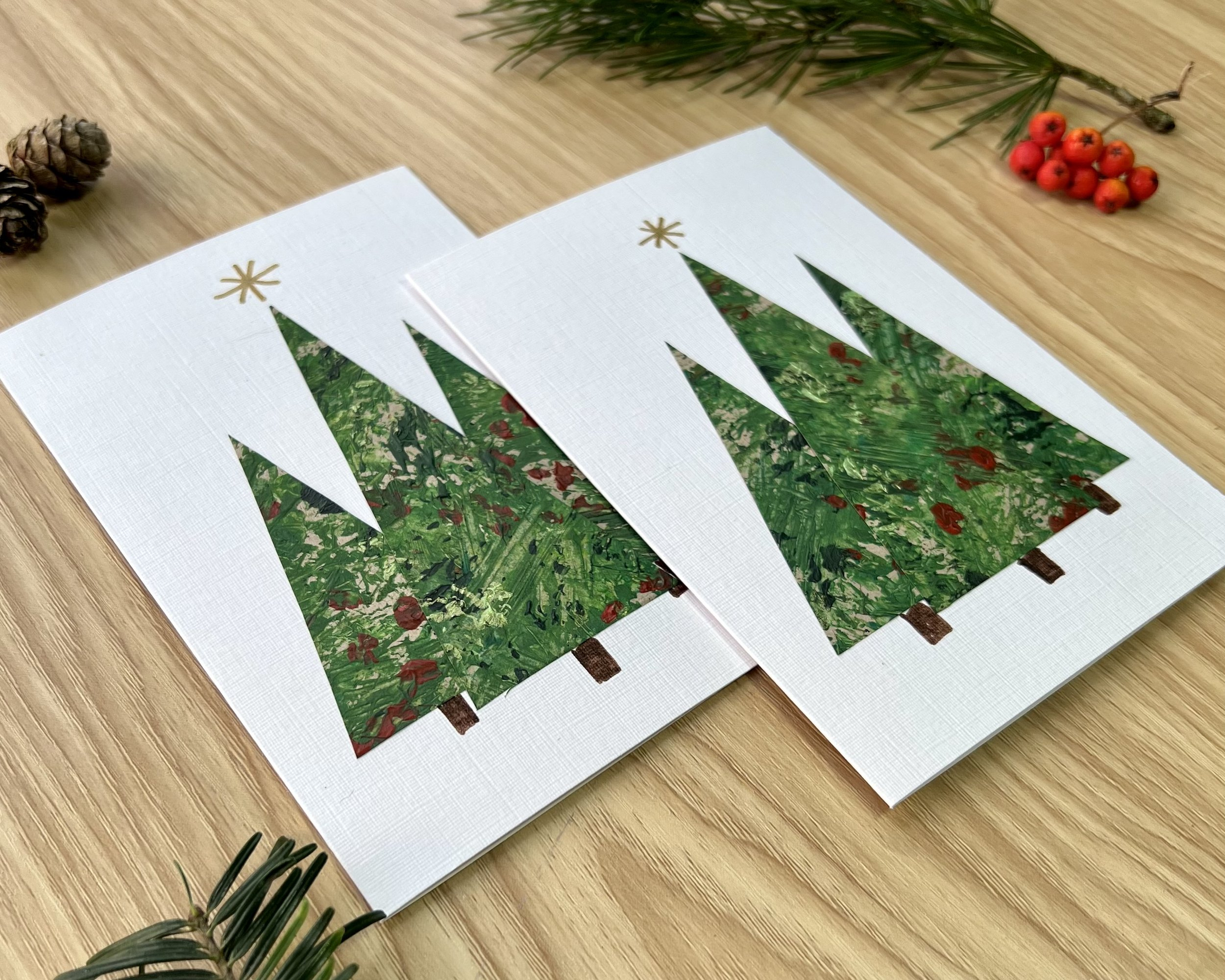 Make Nature Printed Christmas Cards - Mud &amp;amp; Bloom within Print A Christmas Cards