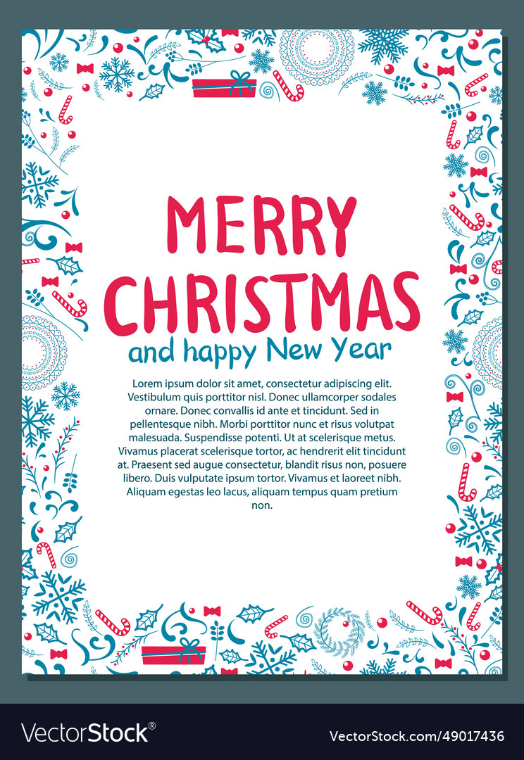 Merry Christmas Card 2024 Brings Royalty Free Vector Image with regard to Free Christmas Cards 2024