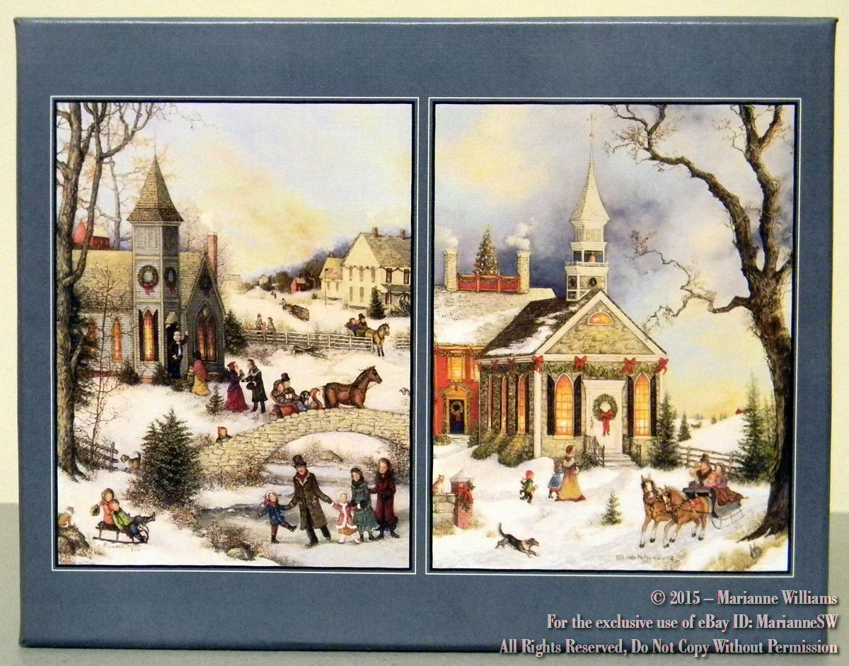 New Lang Boxed Christmas Cards Folk Art Christmas Snowy Village Church Scene intended for Christmas Cards By Lang