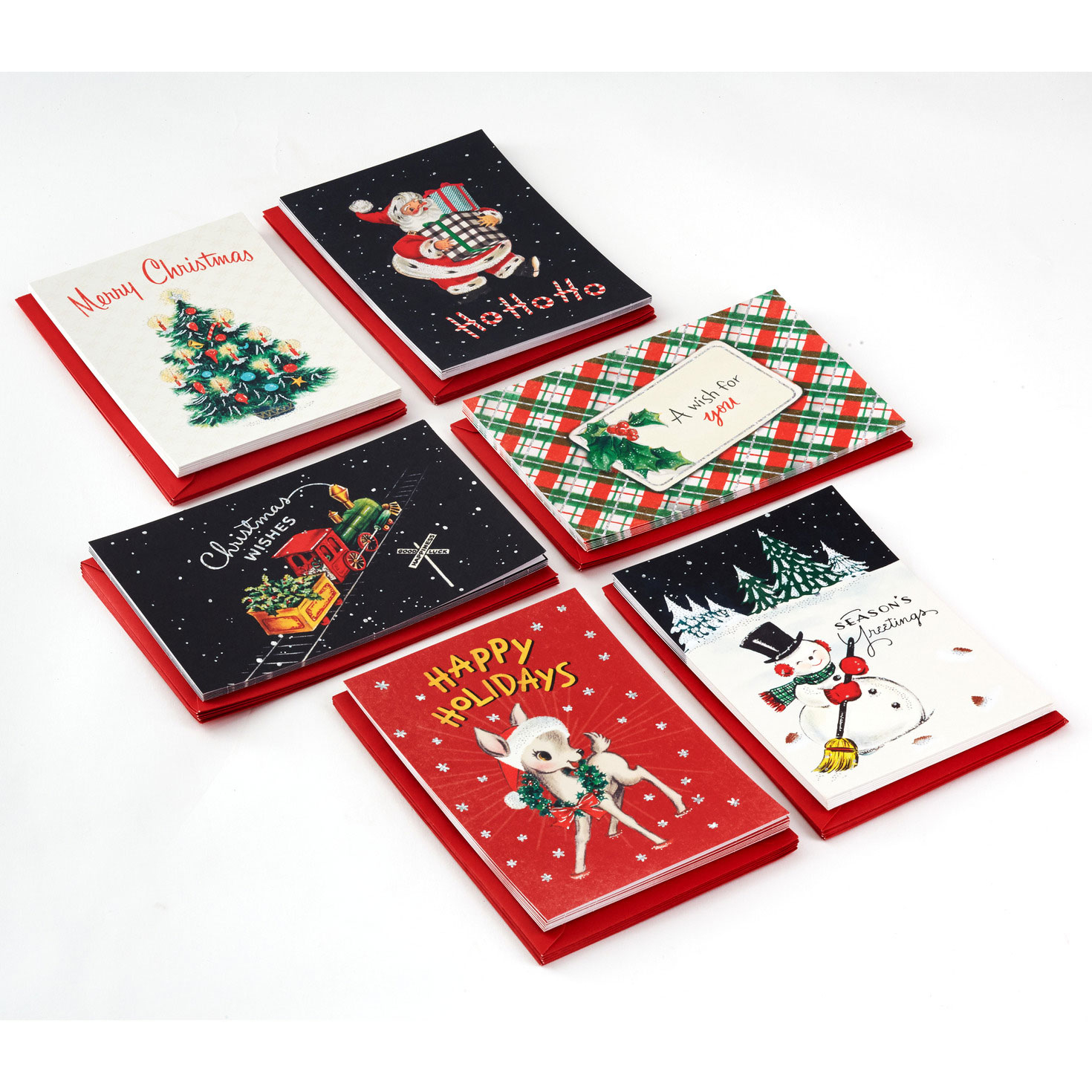 Nostalgic Artwork Boxed Christmas Cards Assortment, Pack Of 36 for Boxed Christmas Cards Hallmark