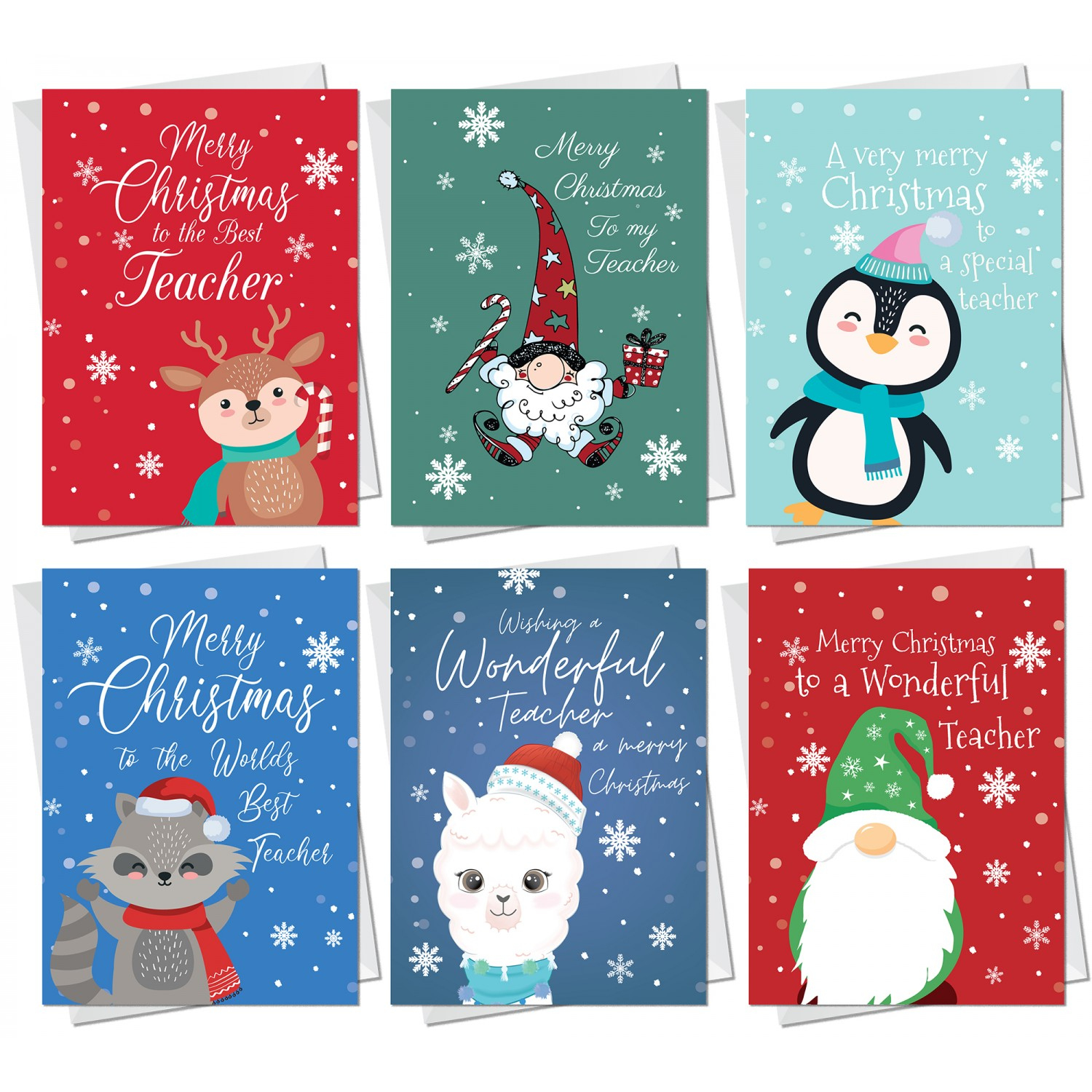 Pack Of 6 Christmas Cards For Teacher Nursery Teachers Preschool throughout Christmas Cards For Teacher