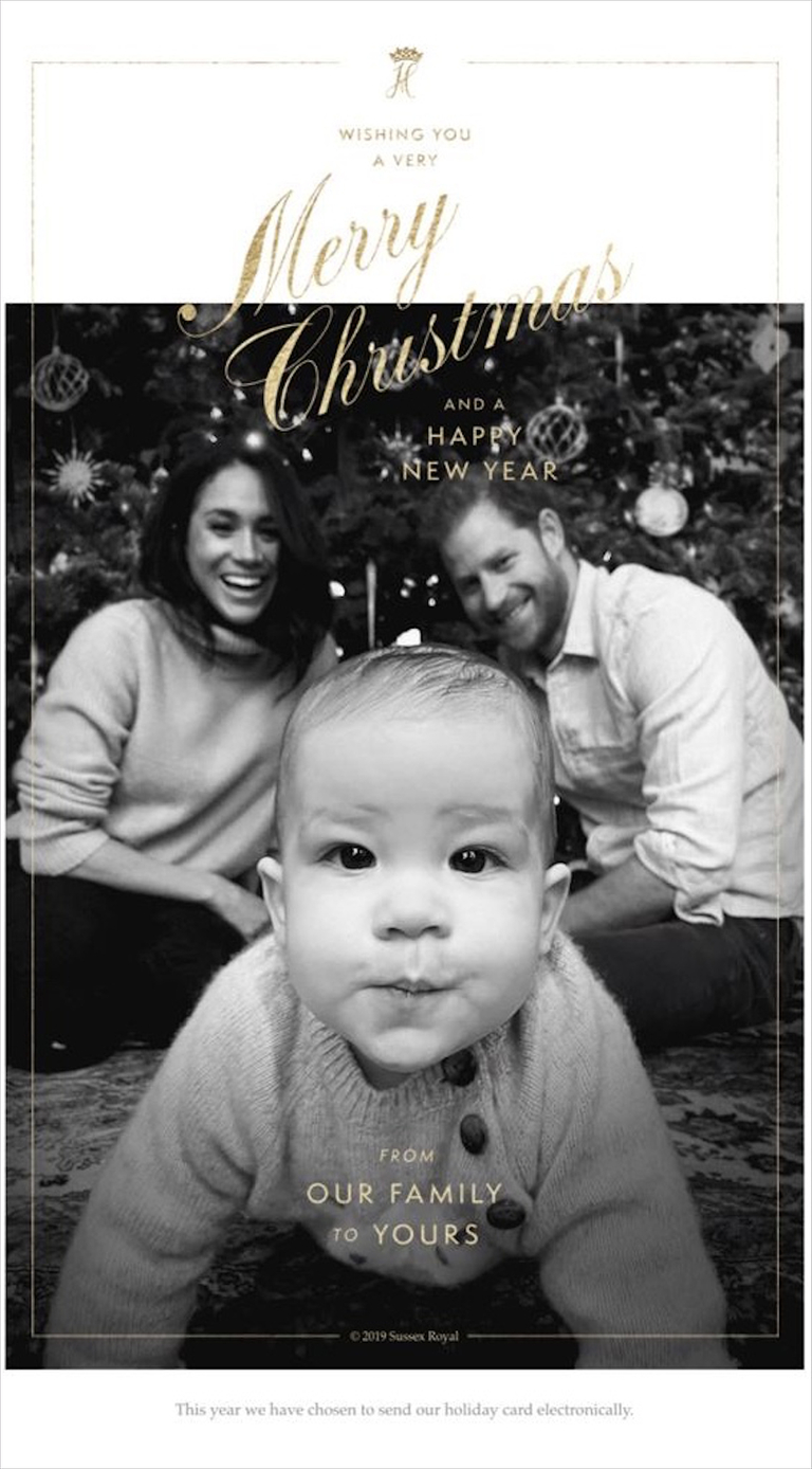 Prince Harry, Meghan Markle, And Archie Share Christmas Card 2019 intended for Meghan And Harry Christmas Cards