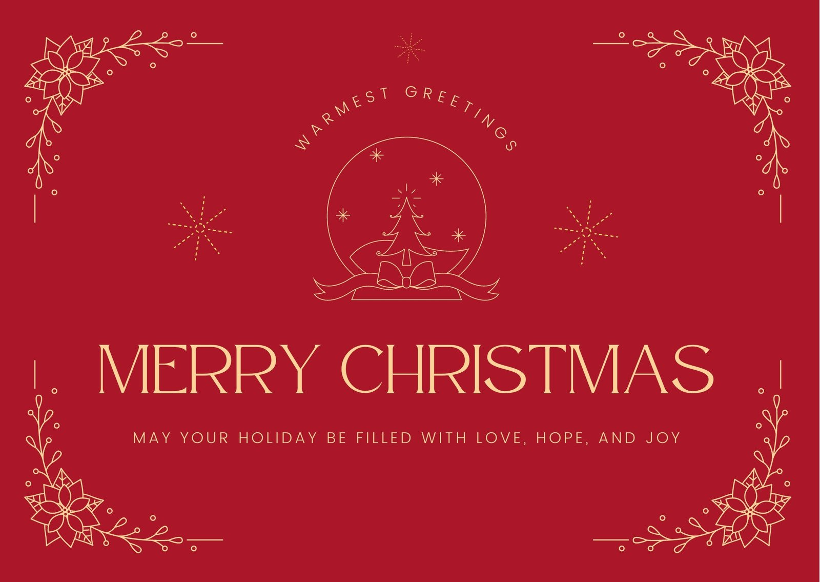 Red And Gold Elegant Classy Christmas Greetings Ecard intended for Free Electronic Christmas Cards