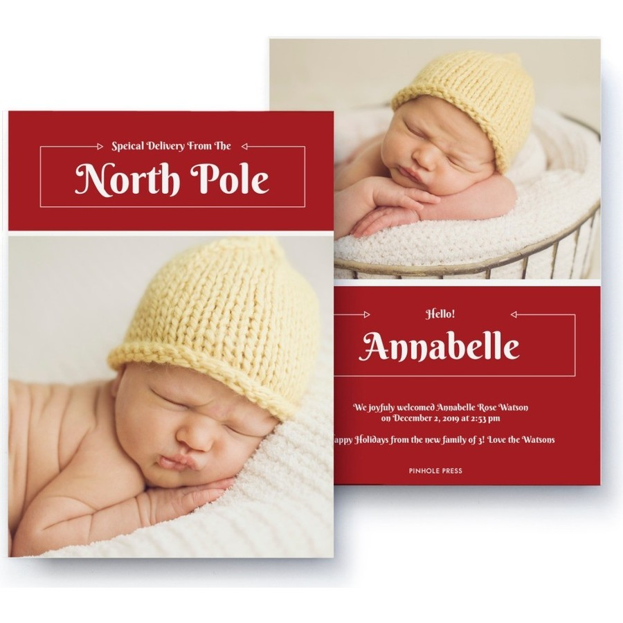 Special Delivery Baby Announcement Card | Pinhole Press intended for Christmas Cards Birth Announcement