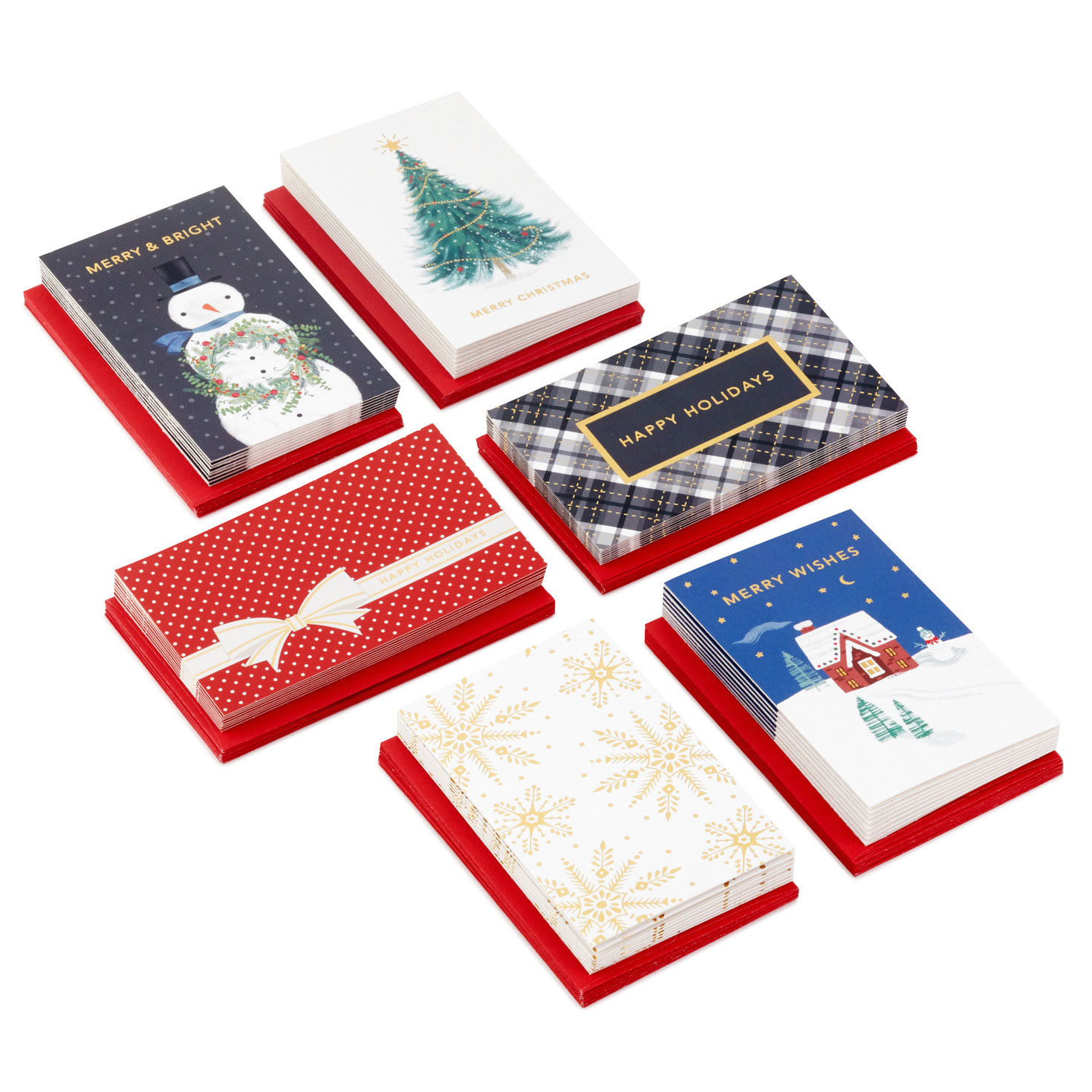 Upscale Merriment Boxed Christmas Mini Blank Cards Assortment throughout Hallmark Christmas Cards Boxed