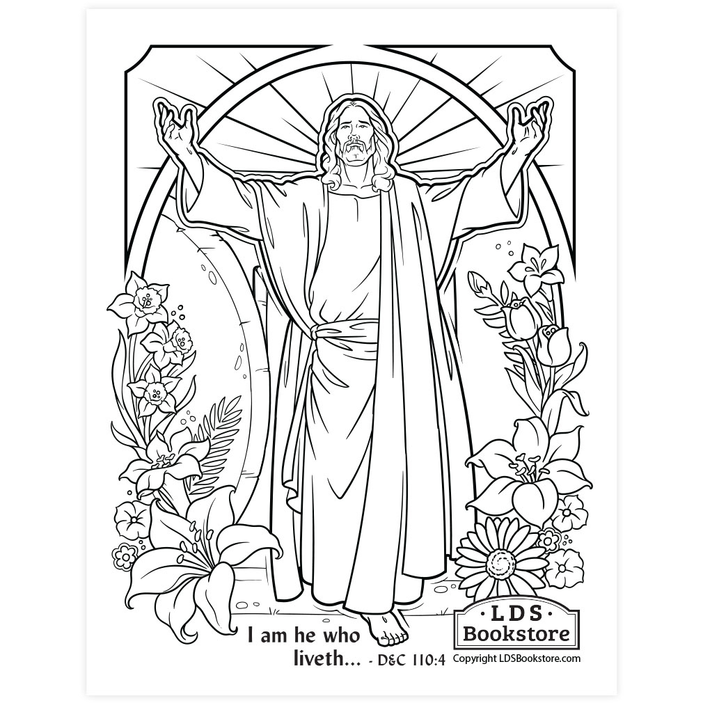 Free Easter Coloring Page - Printable regarding Easter Card Printable LDS