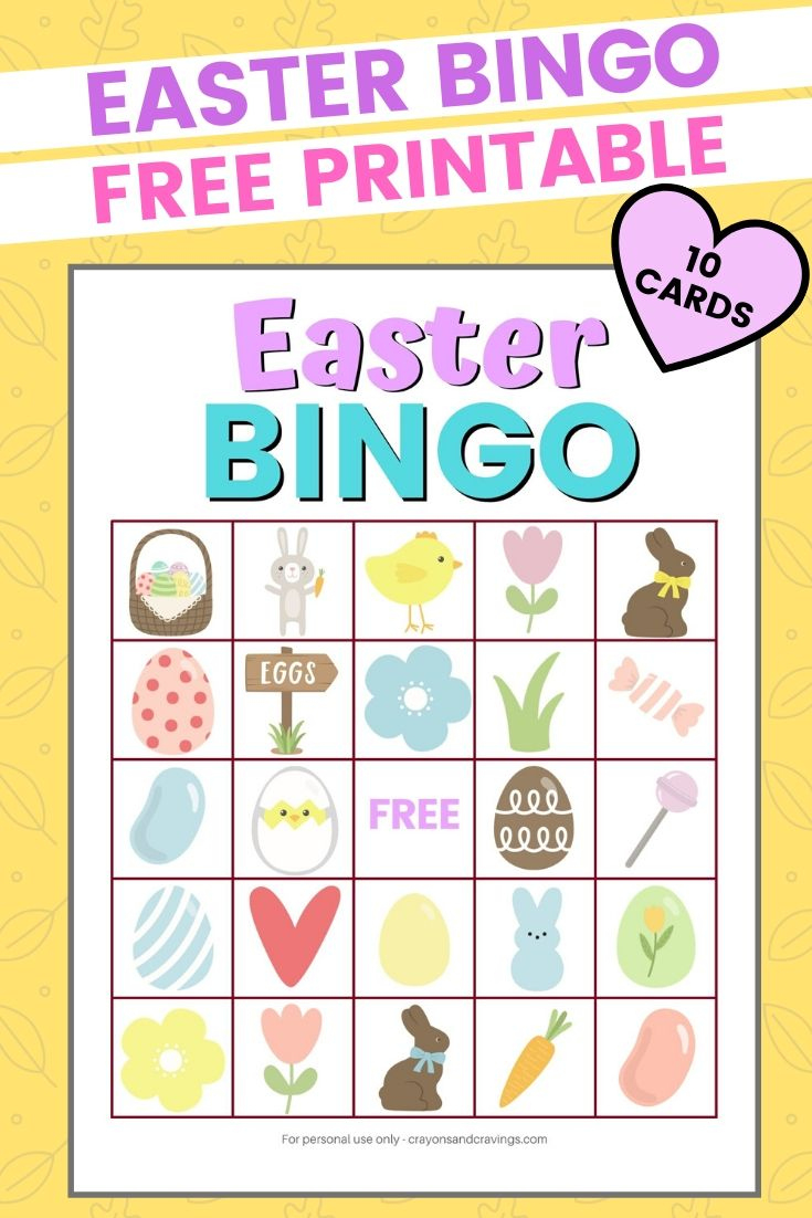 Free Printable Easter Bingo Game Cards For Kids inside Free Printable Easter Picture Bingo Cards