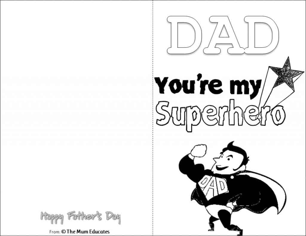 10 Free Father&amp;#039;S Day Cards - Fun Colouring Cards - The Mum Educates pertaining to Free Father&amp;#039;S Day Cards Printables Funny