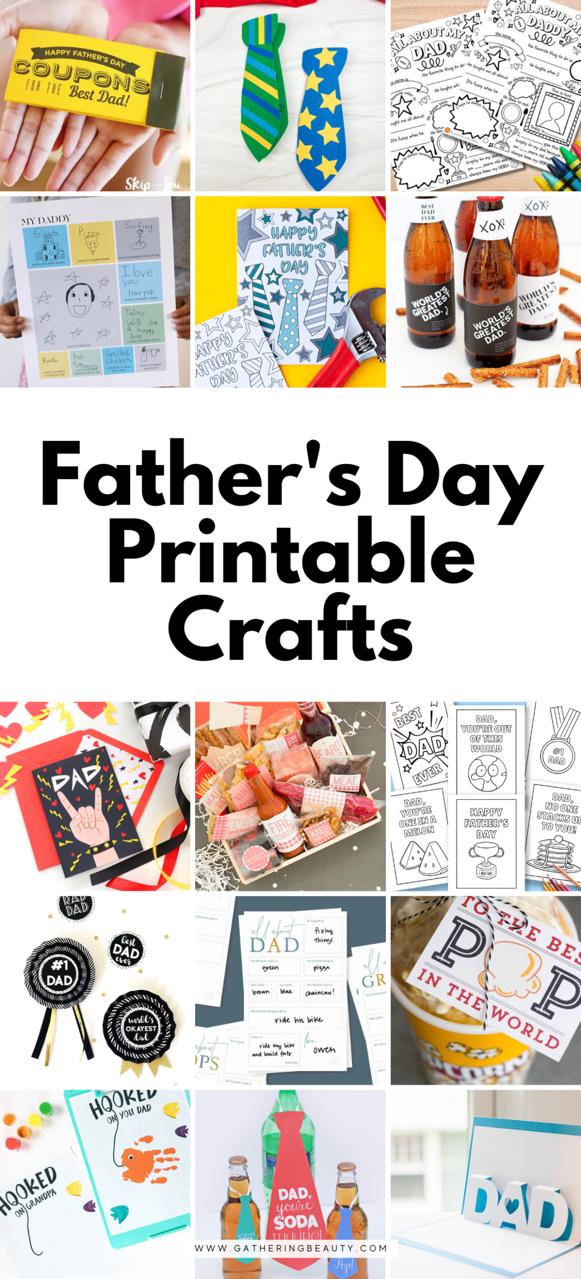 20+ Father&amp;#039;S Day Printable Crafts — Gathering Beauty in Diy Father&amp;amp;#039;s Day Cards Printable