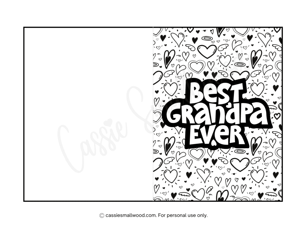 21 Cute Free Printable Fathers Day Cards To Color - Cassie pertaining to Father&amp;#039;S Day Grandpa Printable Card
