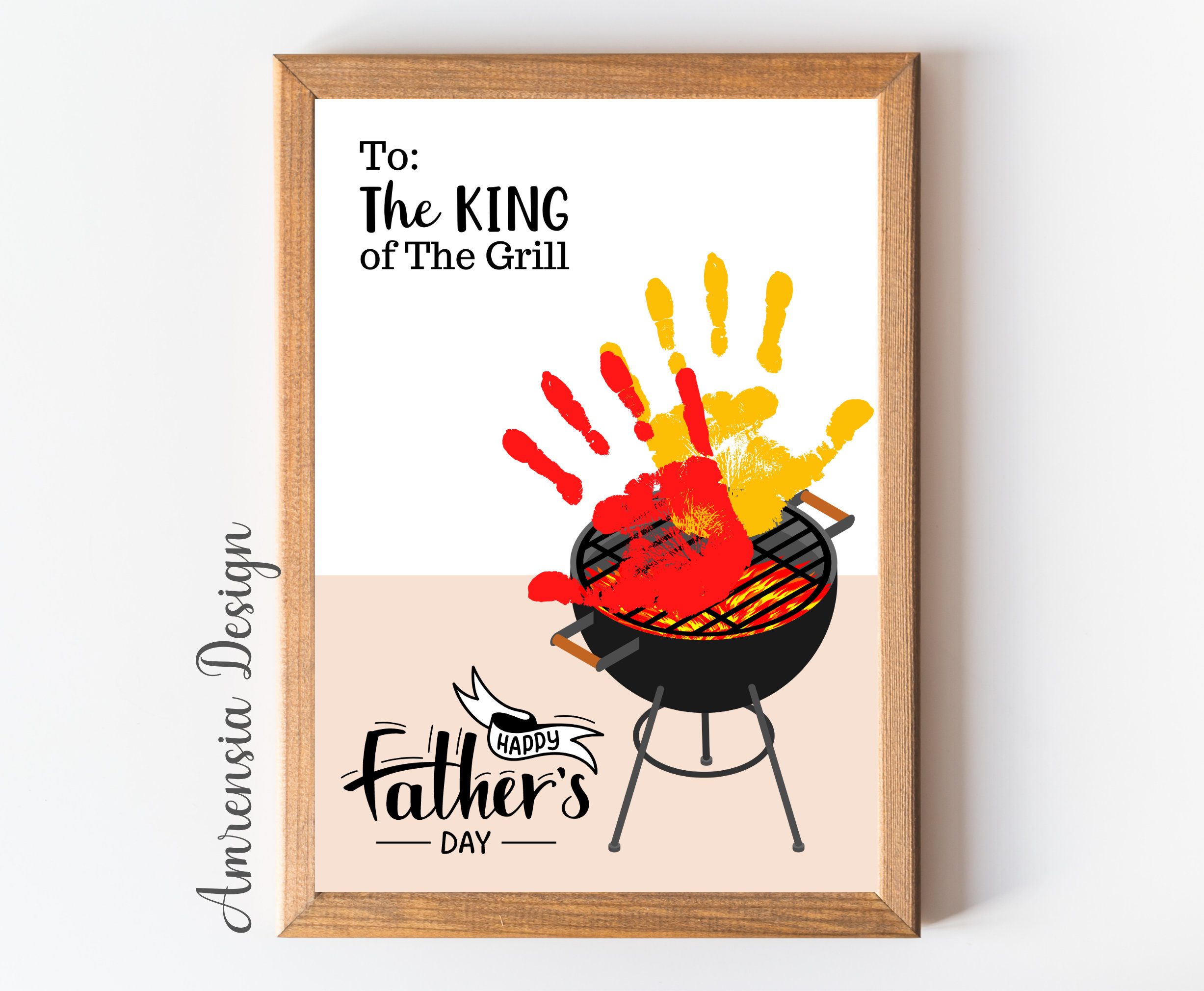 Buy Father&amp;#039;S Day Handprint Craft, To The King Of Grill, Father&amp;#039;S with Printable Father&amp;amp;#039;s Day Card With Campfire
