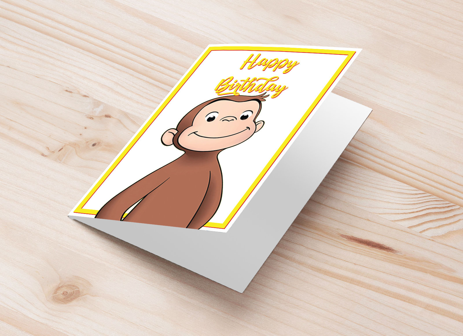 Curious George Birthday Greeting Card | Curious George Printable for Curious George Father Day Card Printable