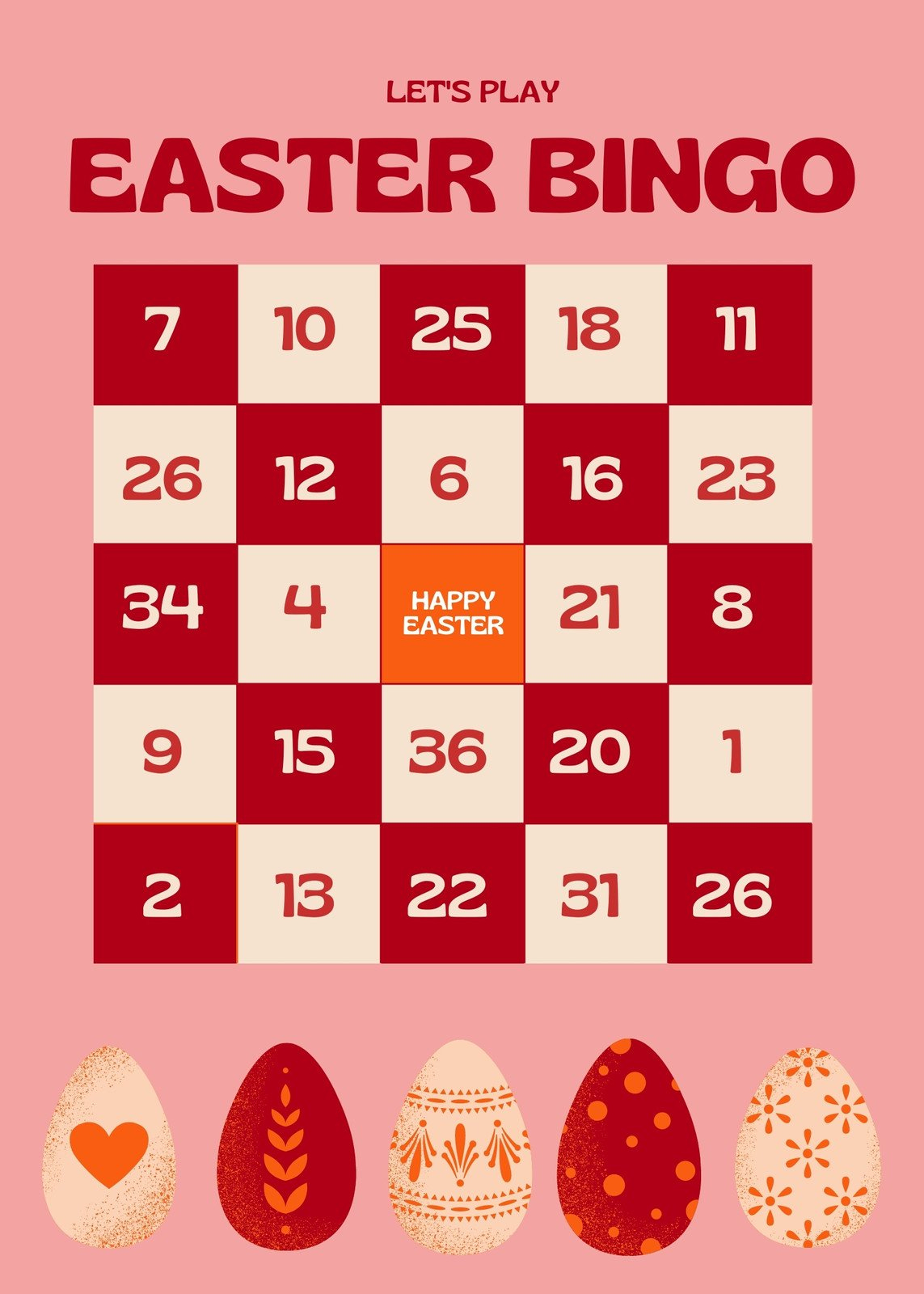 Customize 72+ Easter Bingo Cards Templates Online - Canva intended for Easter Bingo Cards Printable Free