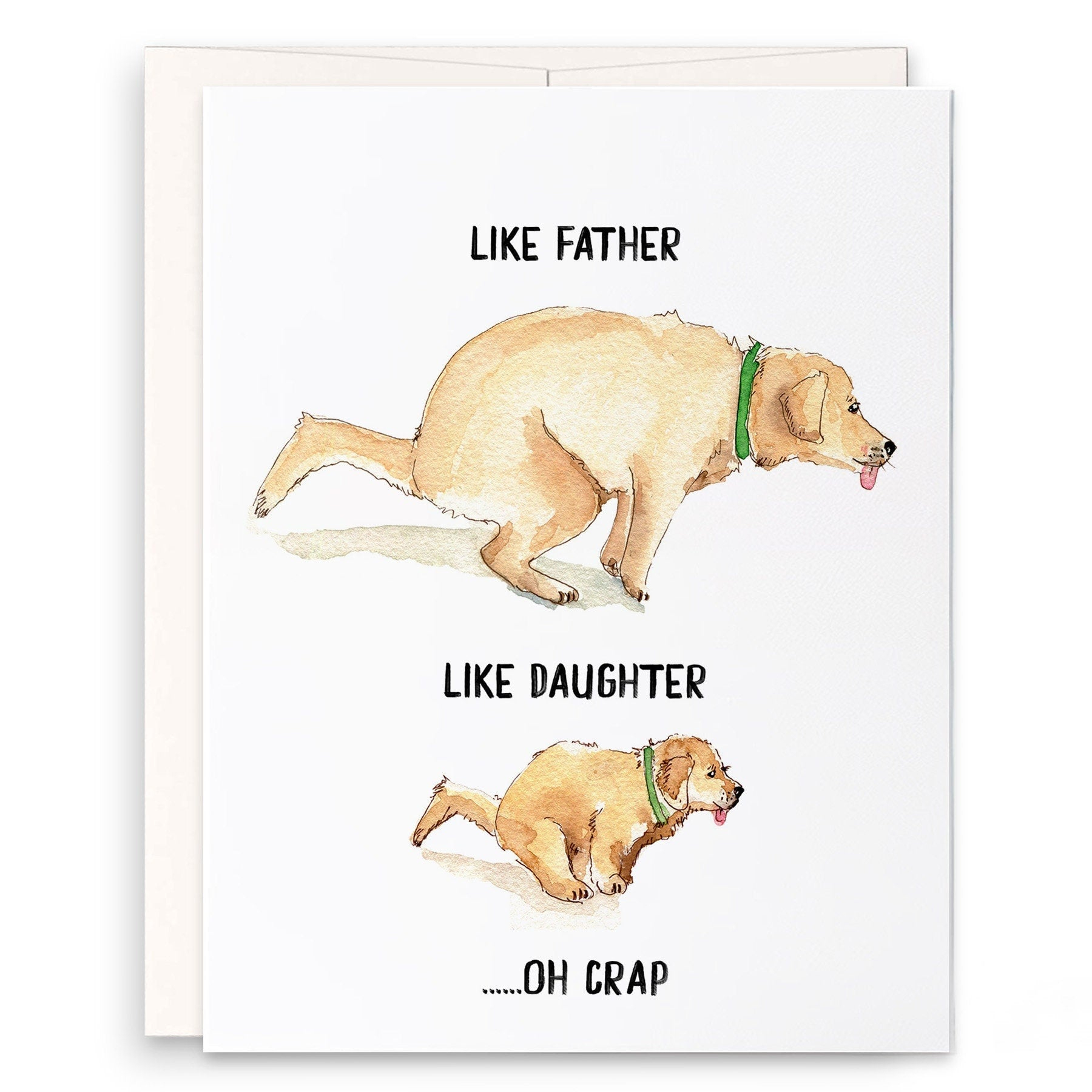 Dad And Daughter Happy Fathers Day Card Funny - Like Father Like with regard to Printable Dog Father&amp;#039;S Day Cards