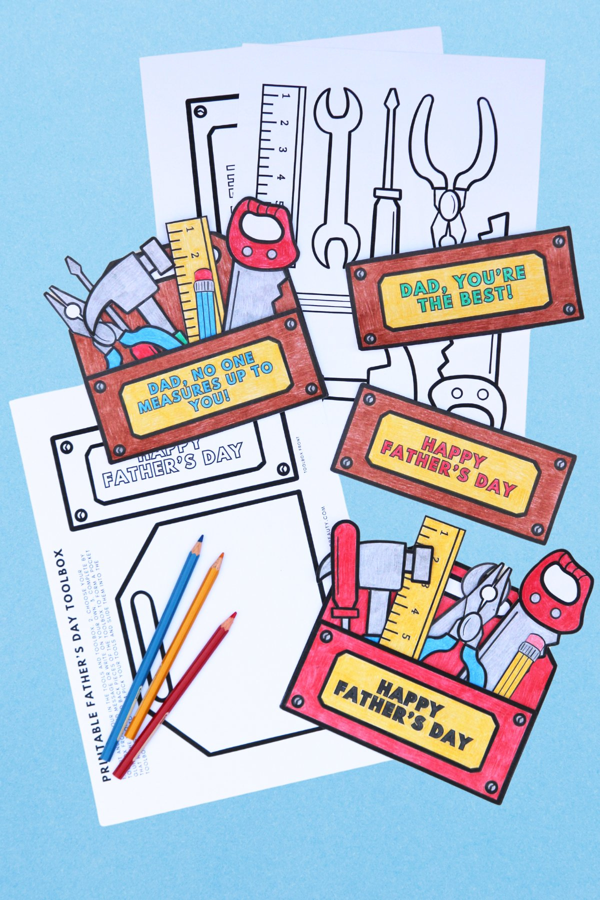 Diy Father&amp;#039;S Day Toolbox Craft — Gathering Beauty with Father&amp;#039;S Day Toolbox Card Printable