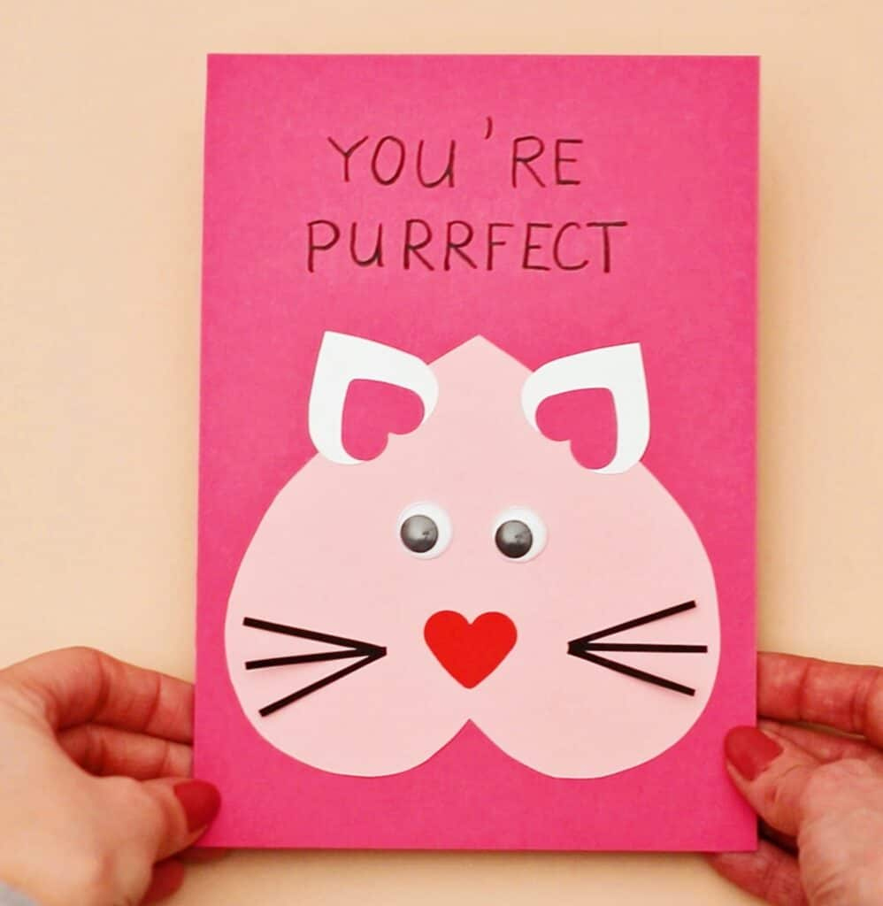 Diy Valentine Cat Card with regard to Free Printable Father&amp;#039;S Day Card From Cat