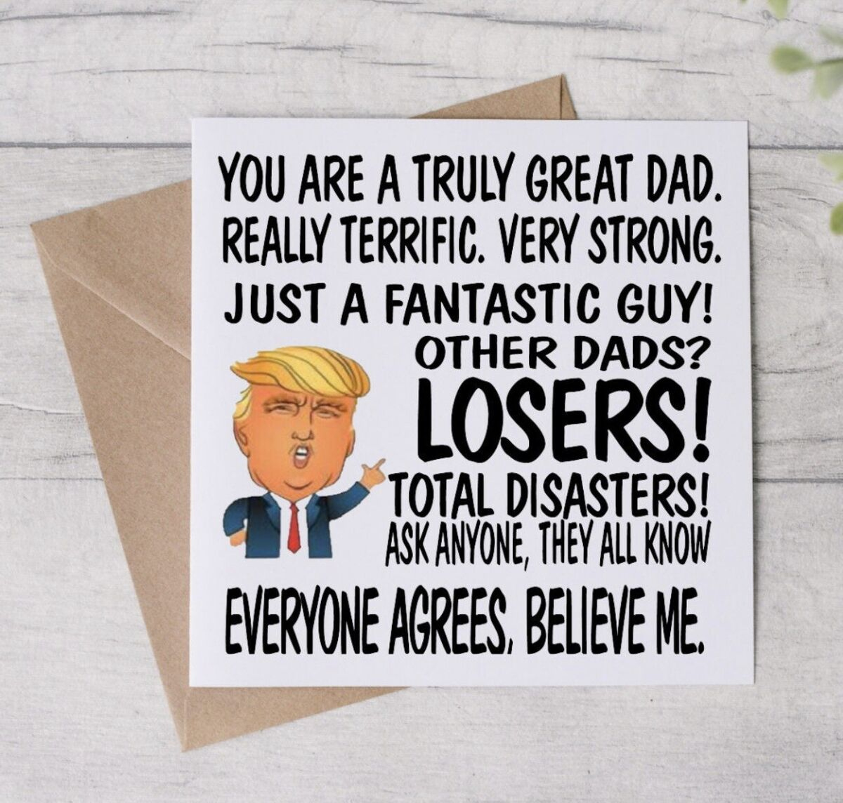Donald Trump Funny Birthday Fathers Day Greetings Card Mum Dad Brother Sister intended for Trump Father&amp;amp;#039;s Day Card Printable