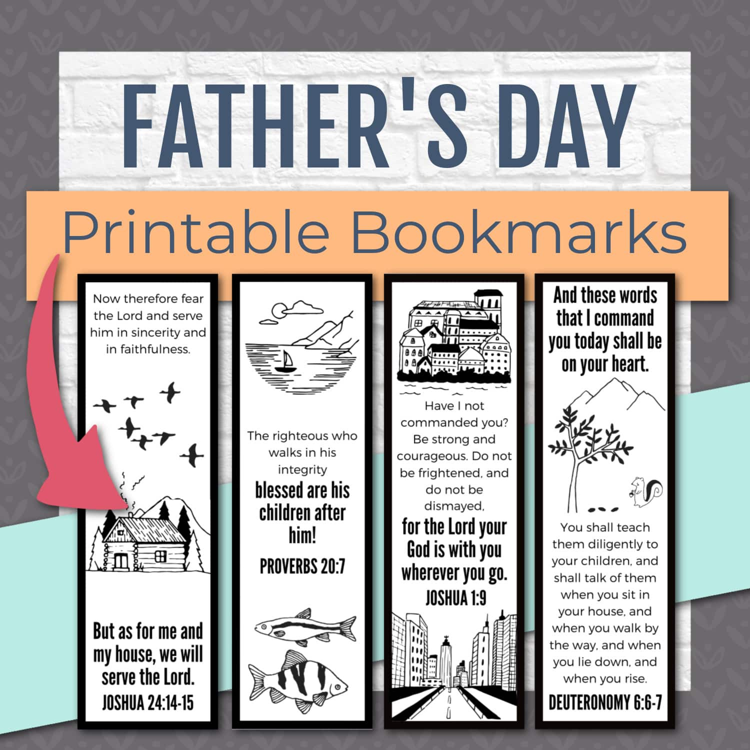 Father&amp;#039;S Day Bookmarks With Bible Verses - Kids Bible Teacher throughout Free Printable Bible Verse To Print Father&amp;amp;#039;s Day Card