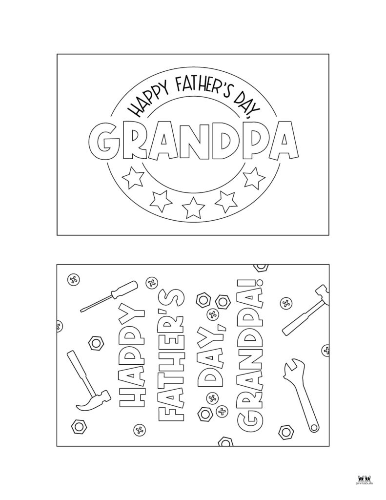 Father&amp;#039;S Day Cards - 50 Free Printables | Printabulls inside Printable Coloring Father And Grandpaw Day Card