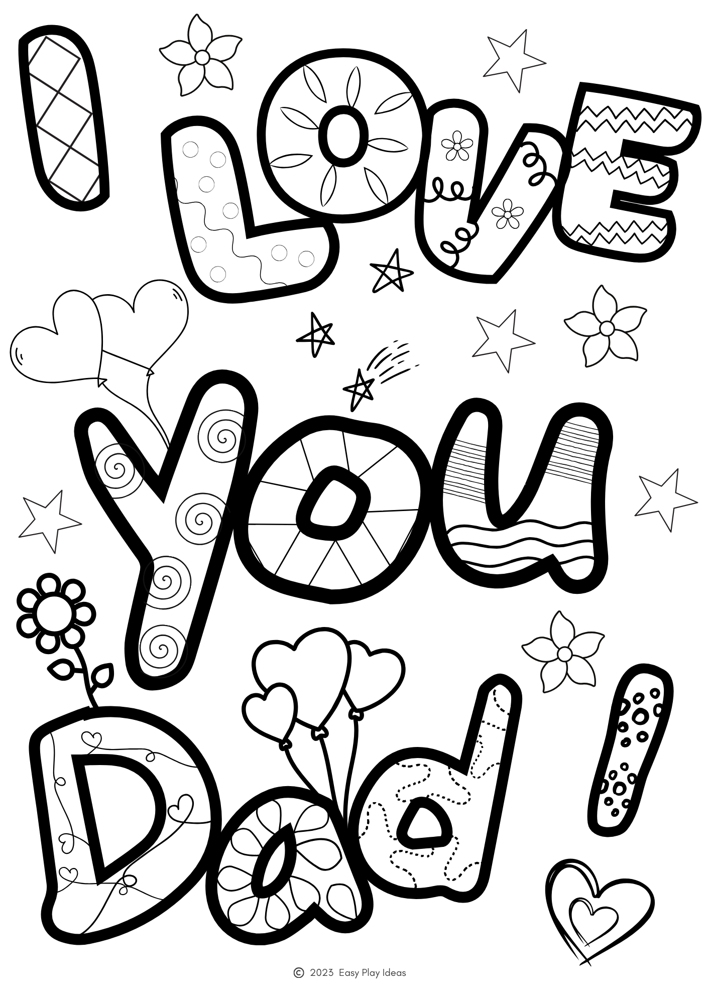 Father&amp;#039;S Day Cards &amp;amp; Colouring — Easy Play Ideas For Kids intended for Father&amp;#039;S Day Card Colouring Printable