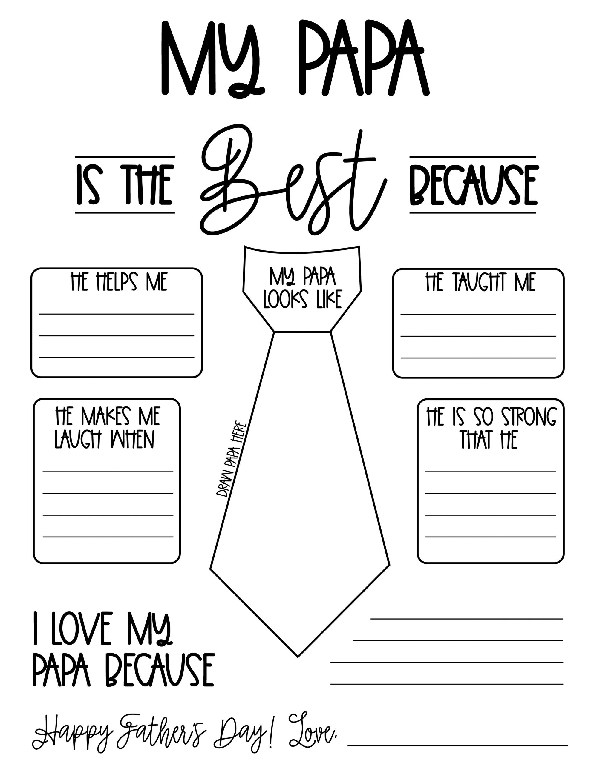 Father&amp;#039;S Day Printable (For Grandpa, Papa And Granddad, Too!) pertaining to Free Printable Father&amp;amp;#039;s Day Cards For Papa
