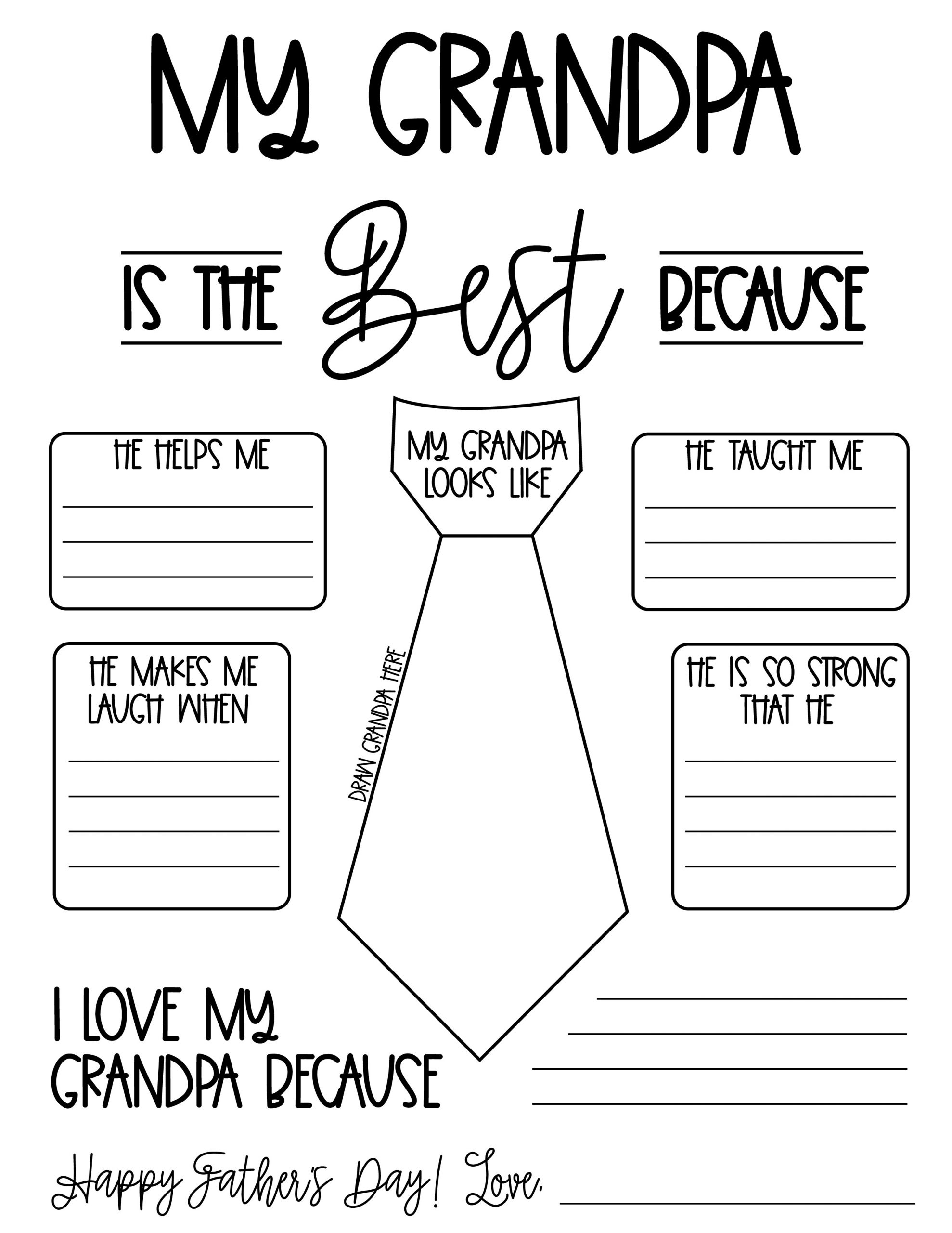 Father&amp;#039;S Day Printable (For Grandpa, Papa And Granddad, Too!) throughout Funny Father&amp;amp;#039;s Day Card For Grandfather Printable Free