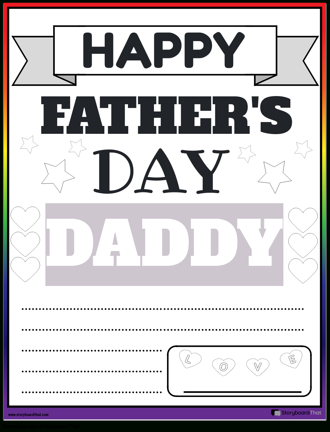 Father&amp;#039;S Day Printablesstoryboard That: Cards &amp;amp; More throughout Custom Printable Father&amp;amp;#039;s Day Card