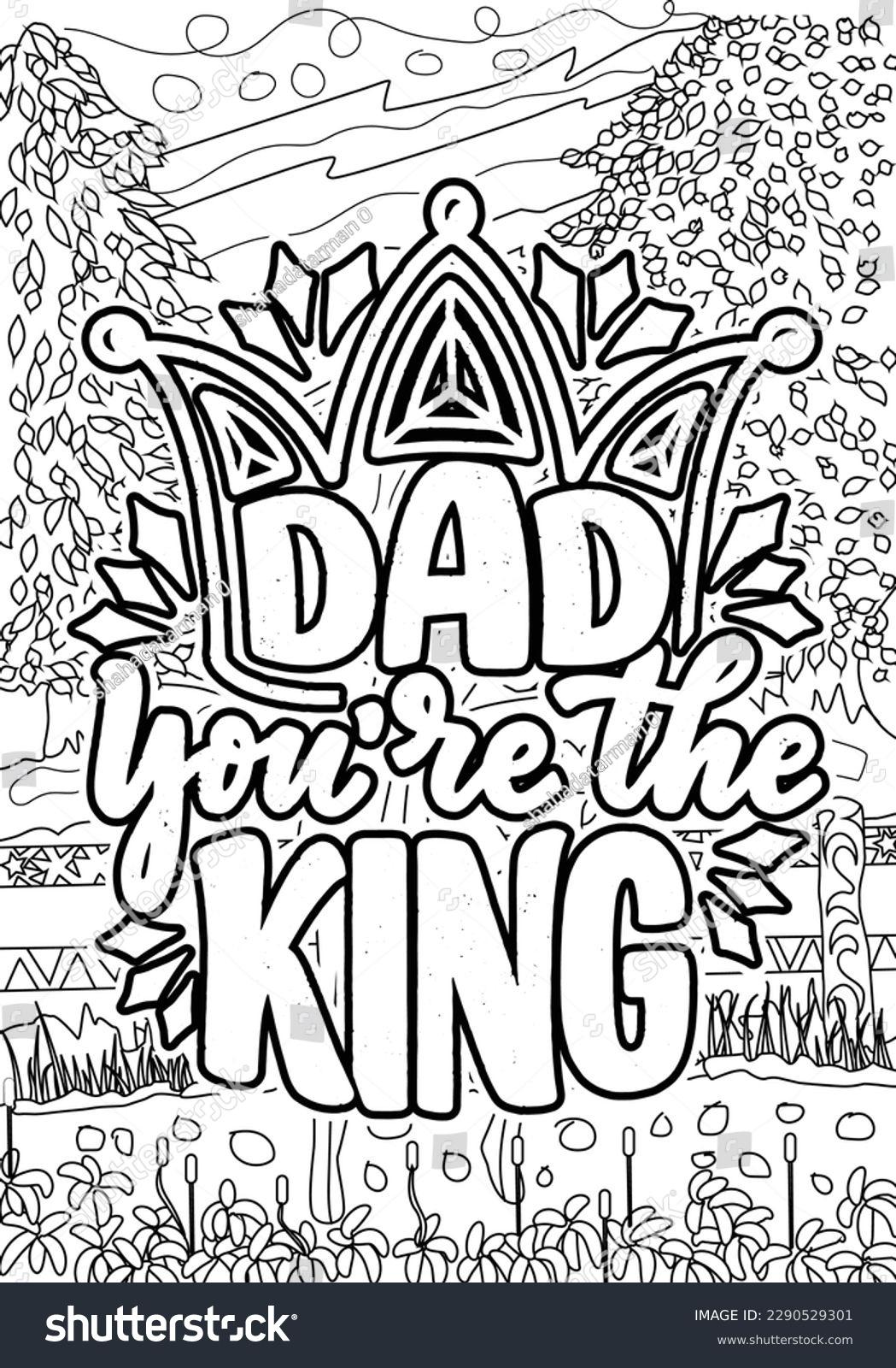 Fathers Day Quotes Design Page Adult Stock Vector (Royalty Free intended for Printable Coloring Card Father&amp;amp;#039;s Day Adult