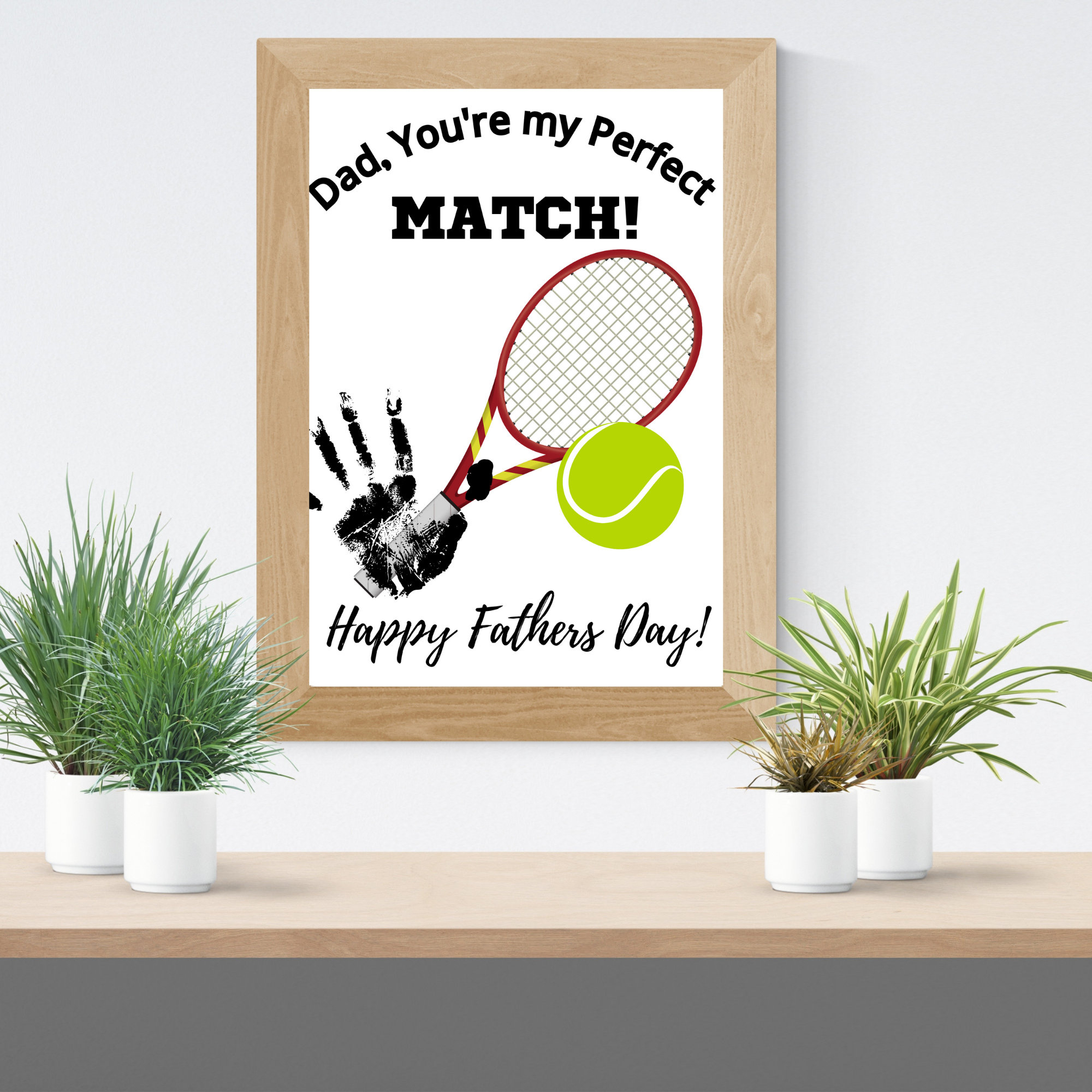 Fathers Day Tennis Handprint Craft, Instant Download Pdf, 1St intended for Father&amp;amp;#039;s Day Card Tennis Printable Pdf