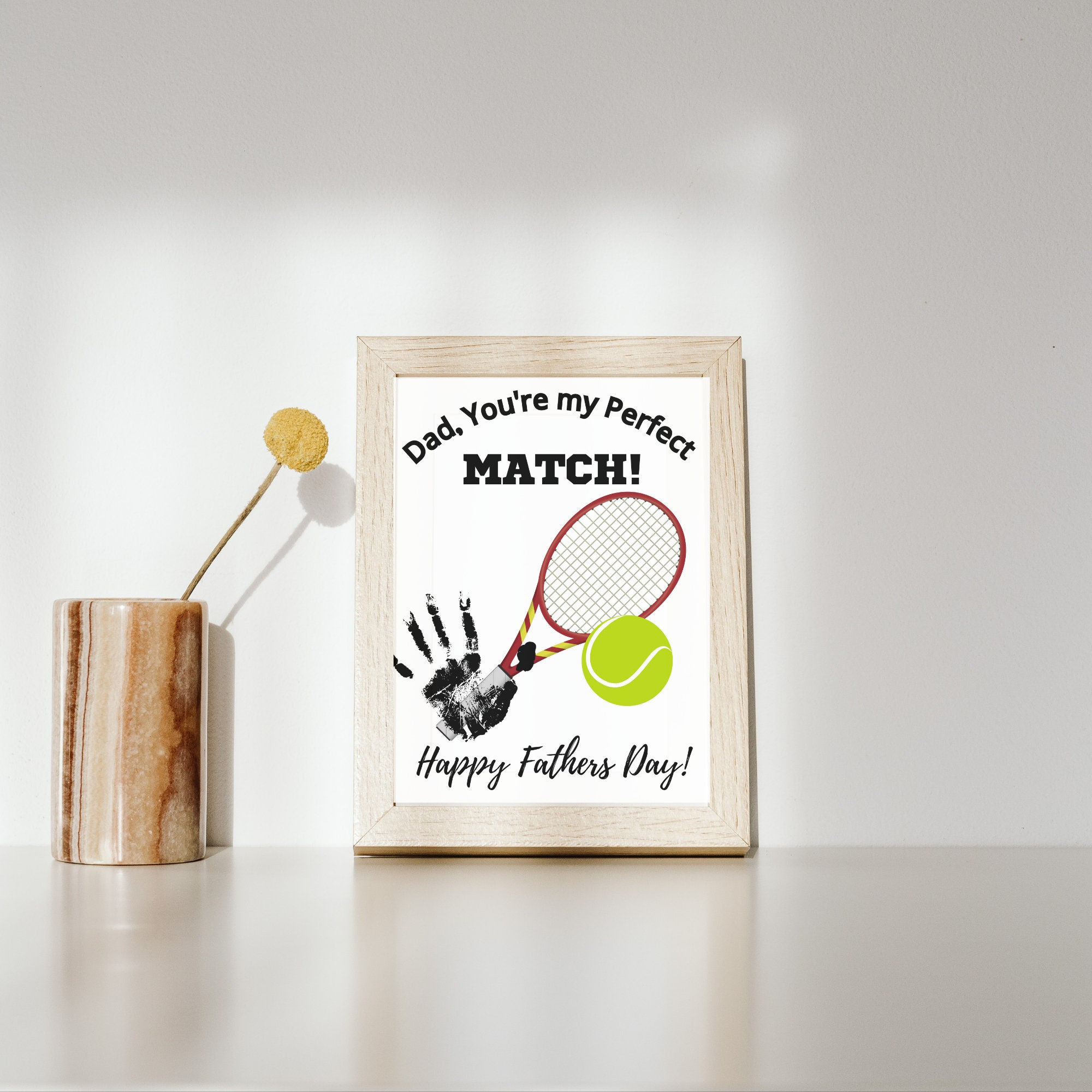 Fathers Day Tennis Handprint Craft, Instant Download Pdf, 1St throughout Father&amp;#039;S Day Card Tennis Printable Pdf