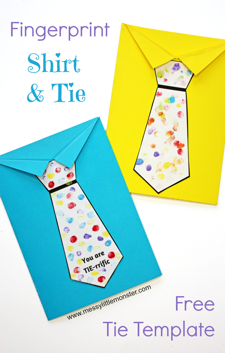 Father&amp;#039;S Day Tie Card (With Free Printable Tie Template) - Messy in Father Day Tie Card Template Printable