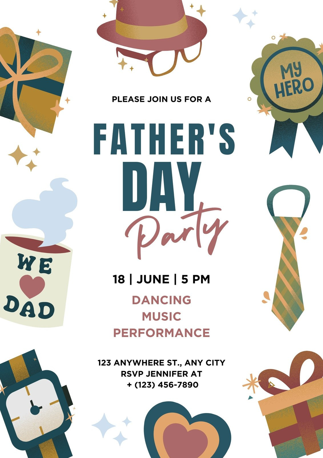 Free And Customizable Fathers Day Templates within Create Free Printable Father&amp;amp;#039;s Day Card Online