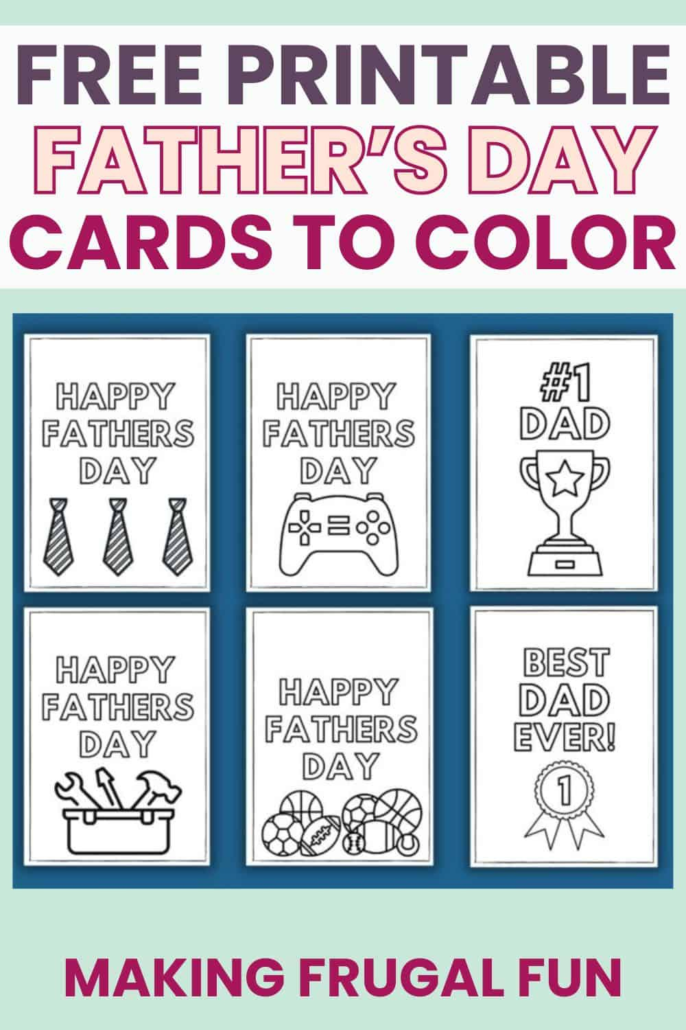 Free Happy Fathers Day Printable Cards - Making Frugal Fun for Printable Happy Father&amp;#039;S Day Card