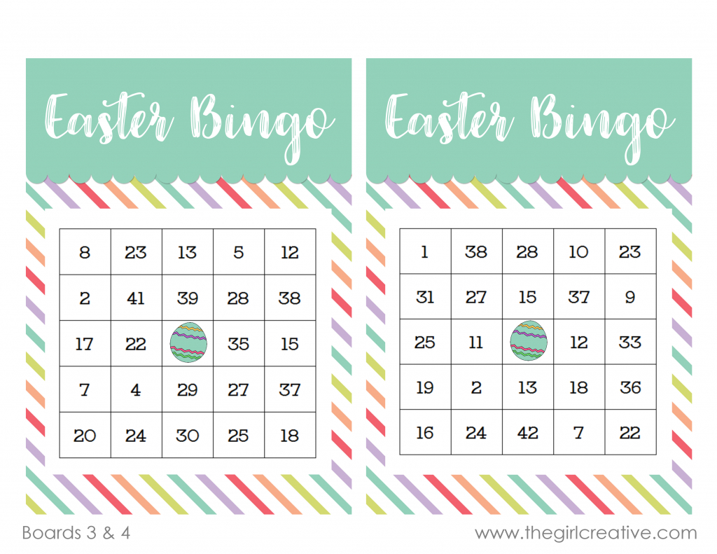 Free Printable Easter Bingo Game - The Girl Creative inside Easter Bingo Cards Printable Free