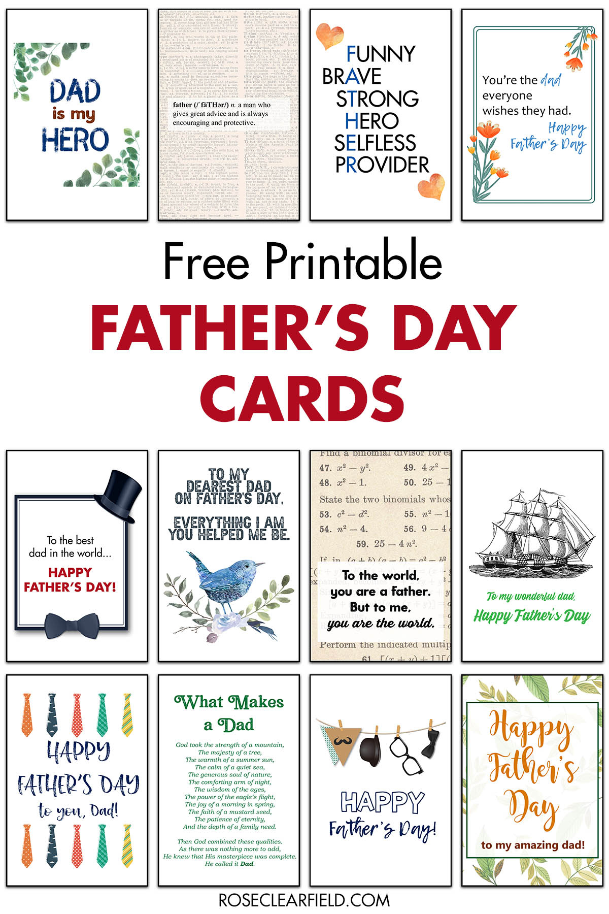 Free Printable Father&amp;#039;S Day Cards • Rose Clearfield pertaining to Free Printable Father&amp;#039;S Day Card From Wife To Husband