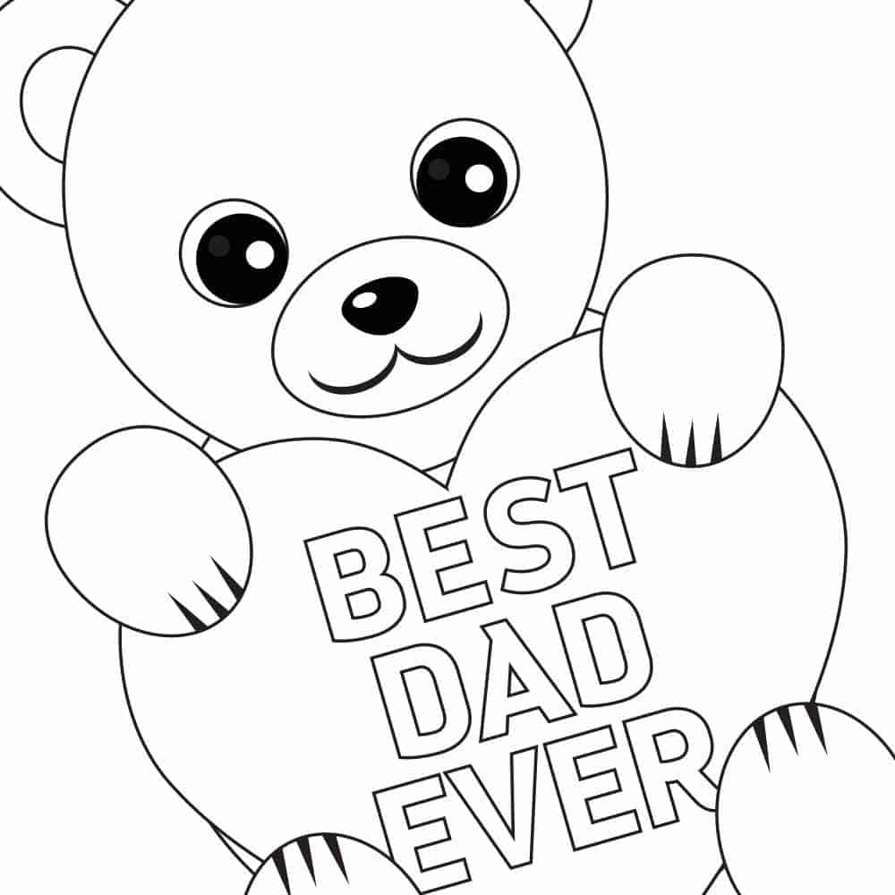 Free Printable Father&amp;#039;S Day Coloring Card And Page within Free Printable Coloring Father&amp;amp;#039;s Day Cards