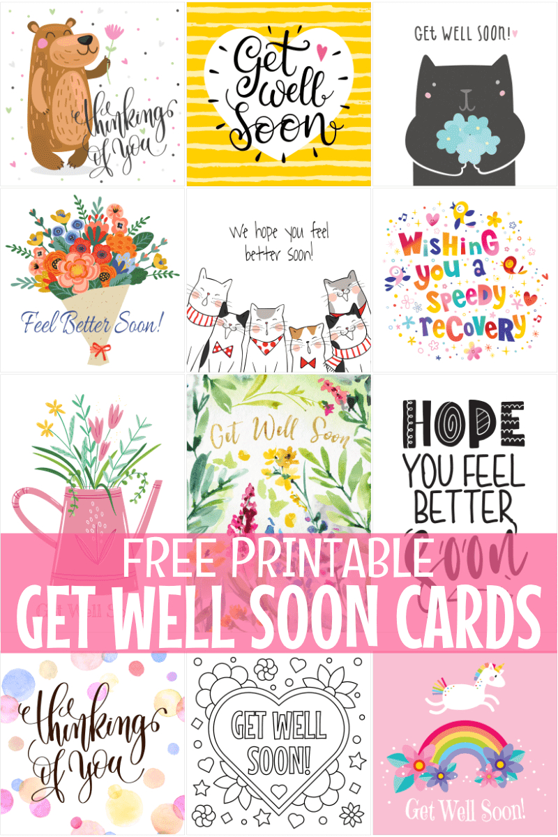 Free Printable Get Well Soon Cards pertaining to Free Printable Father&amp;amp;#039;s Day And Quick Recovery Cards