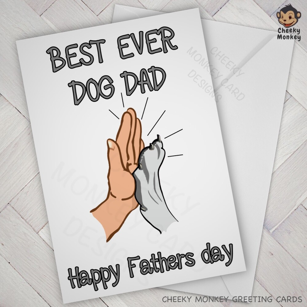 Funny Card From The Dog Dad Doggie Lover Fathers Day For Parent Fur Baby Furbaby pertaining to Printable Father&amp;#039;S Day Cards From Dog