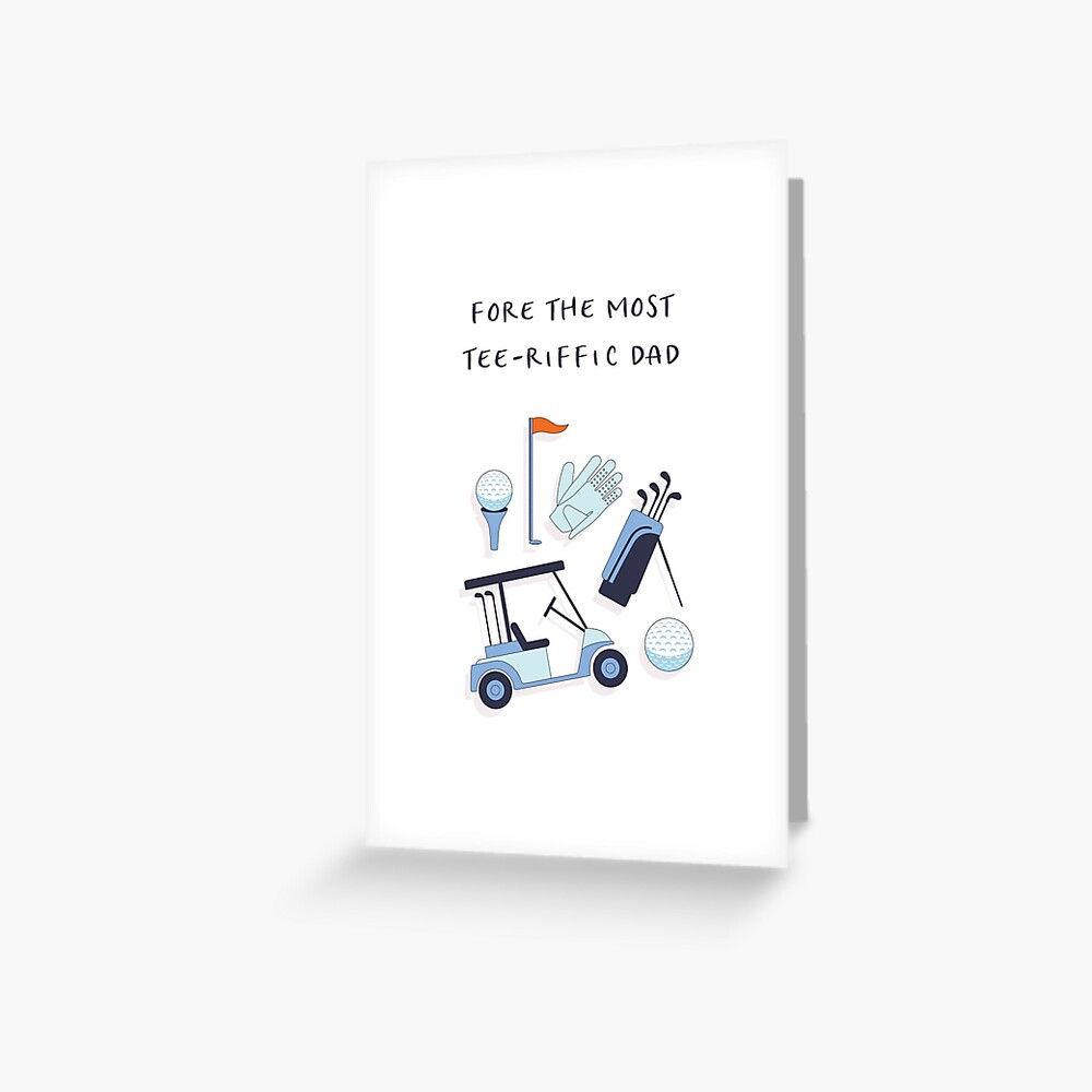Funny Father&amp;#039;S Day Card - Golf Pun&amp;quot; Greeting Card For Sale within Free Printable Golf Father&amp;amp;#039;s Day Cards
