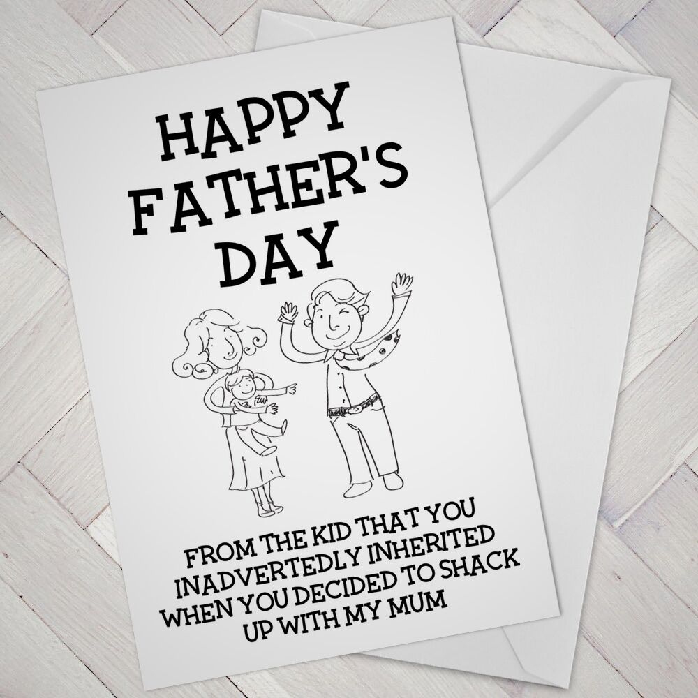 Funny Stepdad Fathers Day Card Cheeky Joke Humour Step Dad Shack pertaining to Free Printable Father&amp;amp;#039;s Day Cards For Stepdads