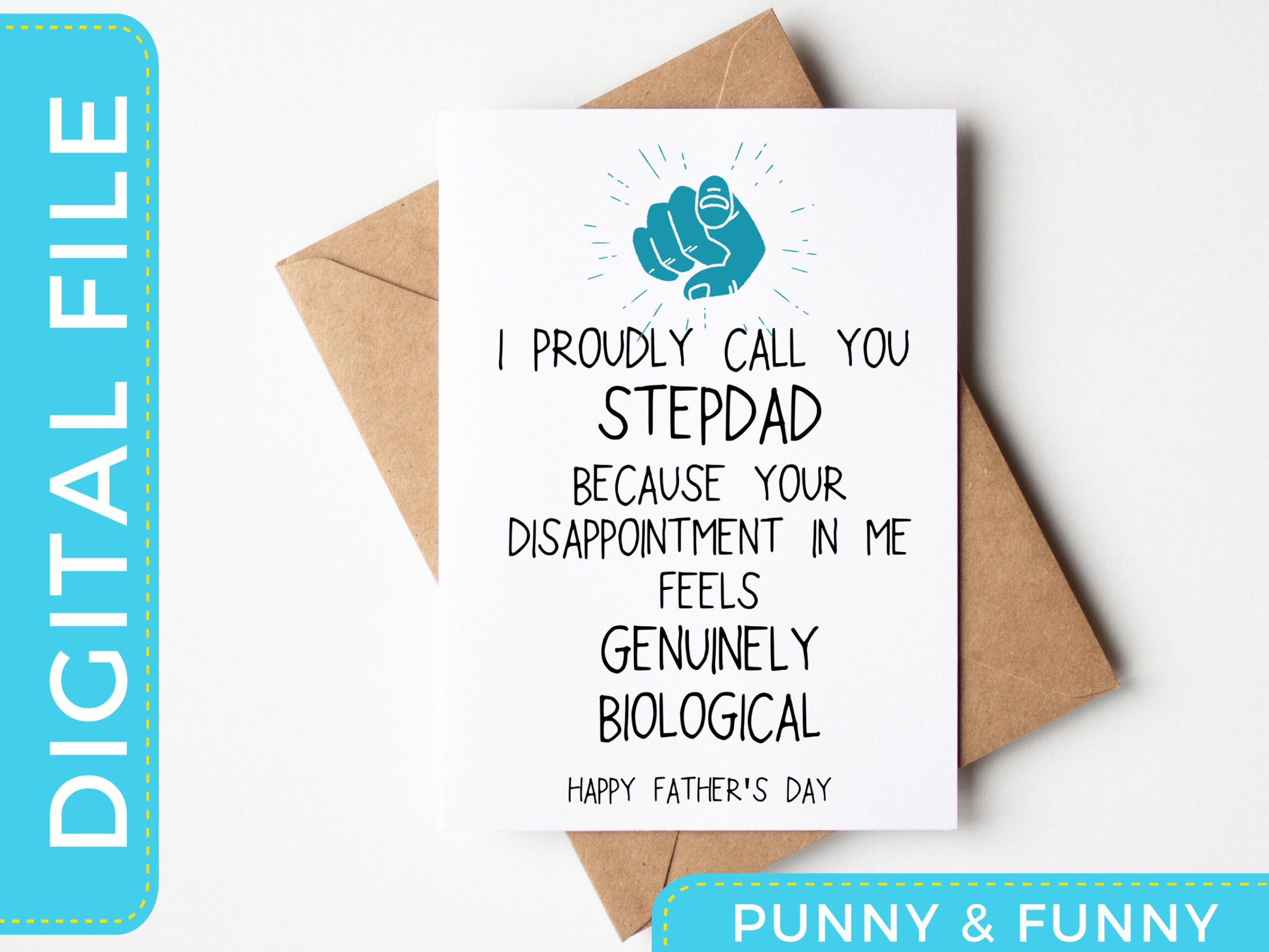 Funny Stepdad Father&amp;#039;S Day Printable Card | Genuinely Biological for Printable Father&amp;#039;S Day Cards For Stepdads