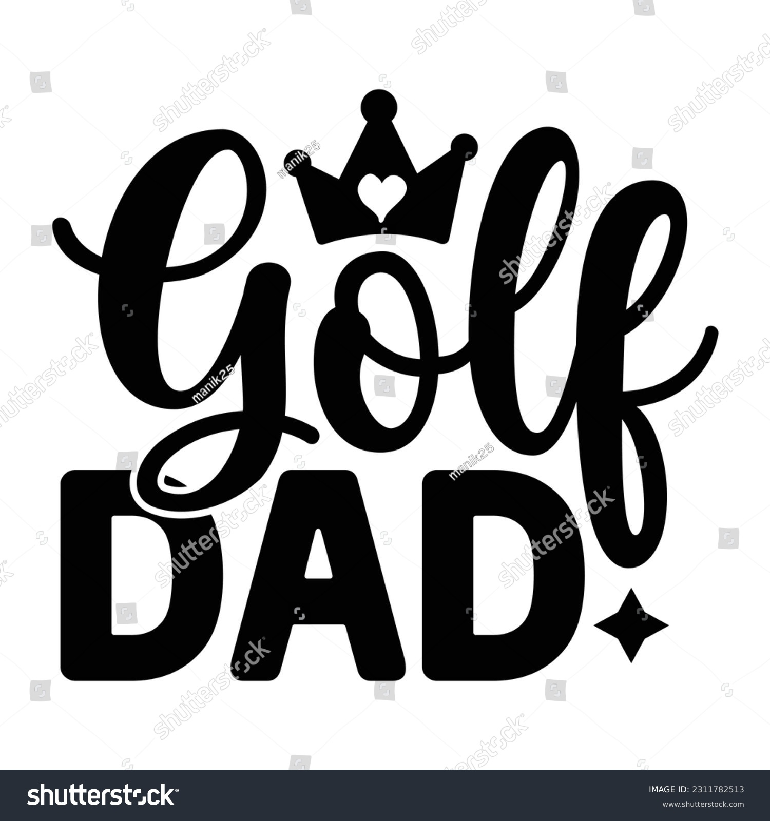 Golf Dad Fathers Day Svg T Stock Vector Royalty Free regarding Free Printable Golf Father&amp;amp;#039;s Day Cards