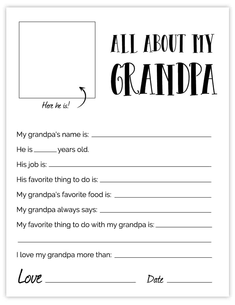 Grandpa Father&amp;#039;S Day Printable - Free Grandpa Fathers Day Gift for Father&amp;#039;S Day Card Printable For Grandpa