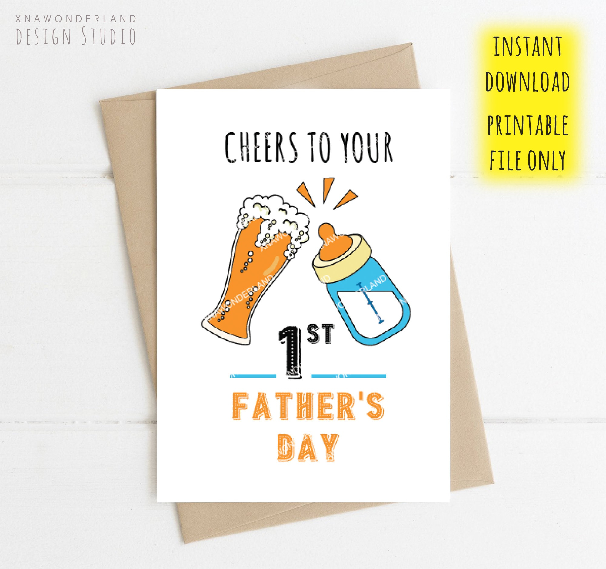Happy 1St Fathers Day, First Father Day Card, First Dad Card for First Father&amp;#039;S Day Card Printable